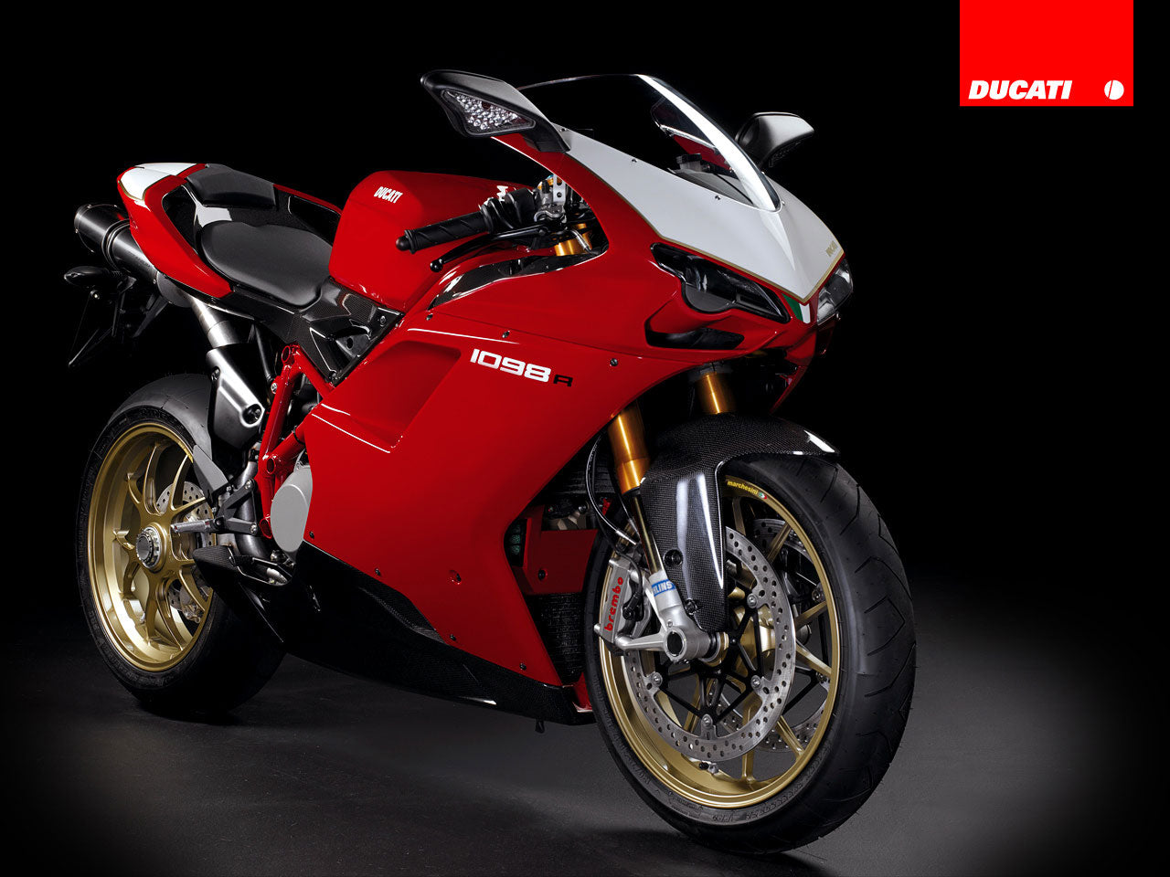 2007-2012 Ducati 1098/1198/848 Rood Wit Carrosseriekuip ABS Spuitgietmatrijs 10 # Generiek