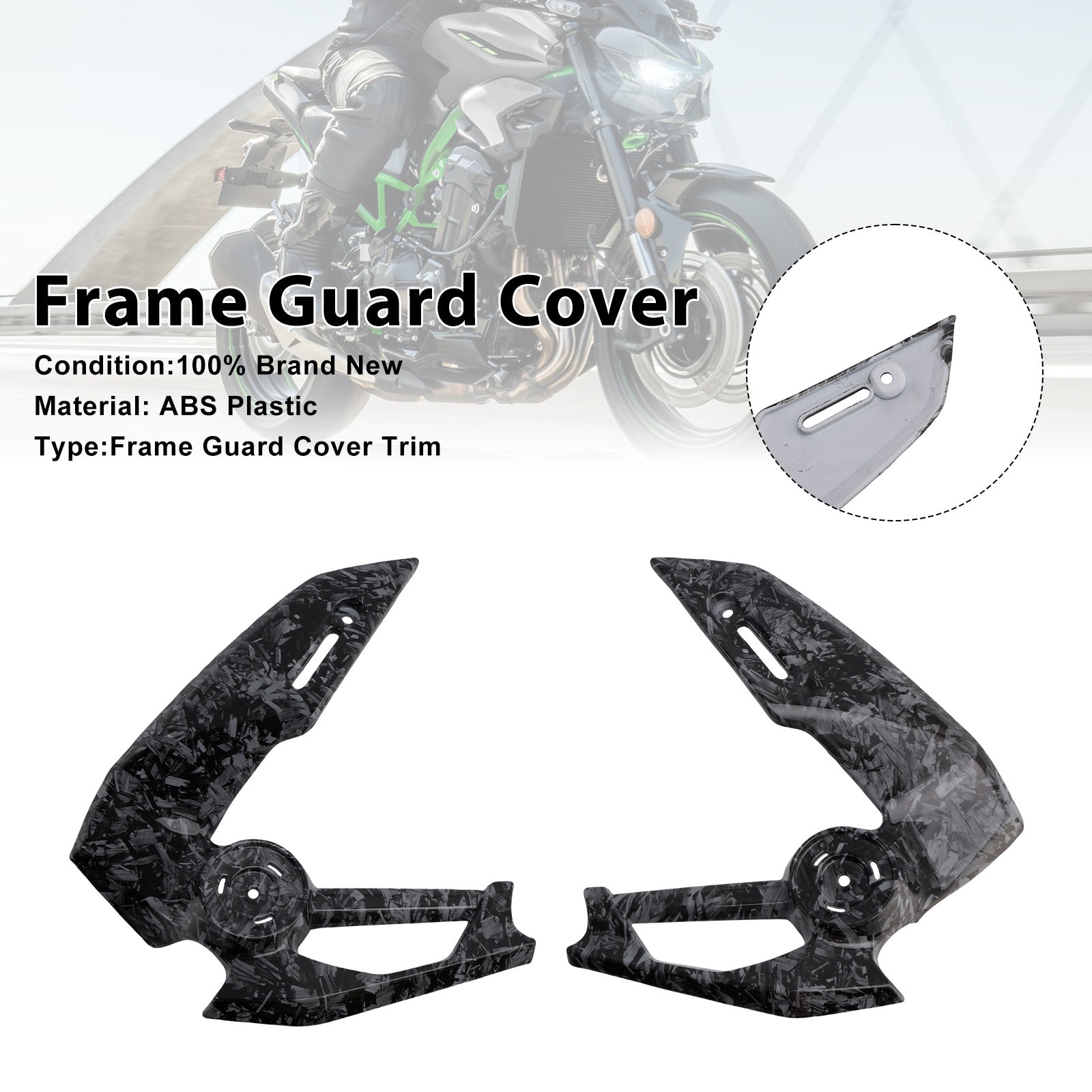 Carénage de protection du couvercle latéral du cadre Kawasaki Z900 2025-2026
