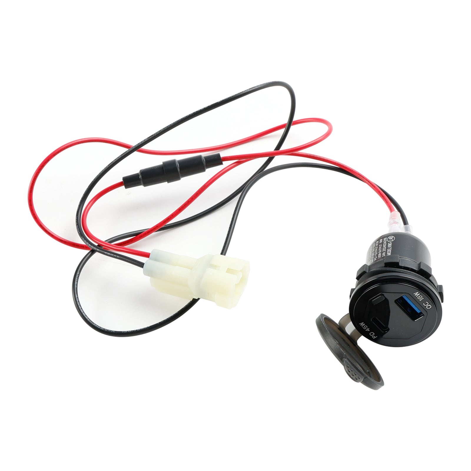 12V stopcontactlader USB + C Type Quick Past voor Honda NX400 2024