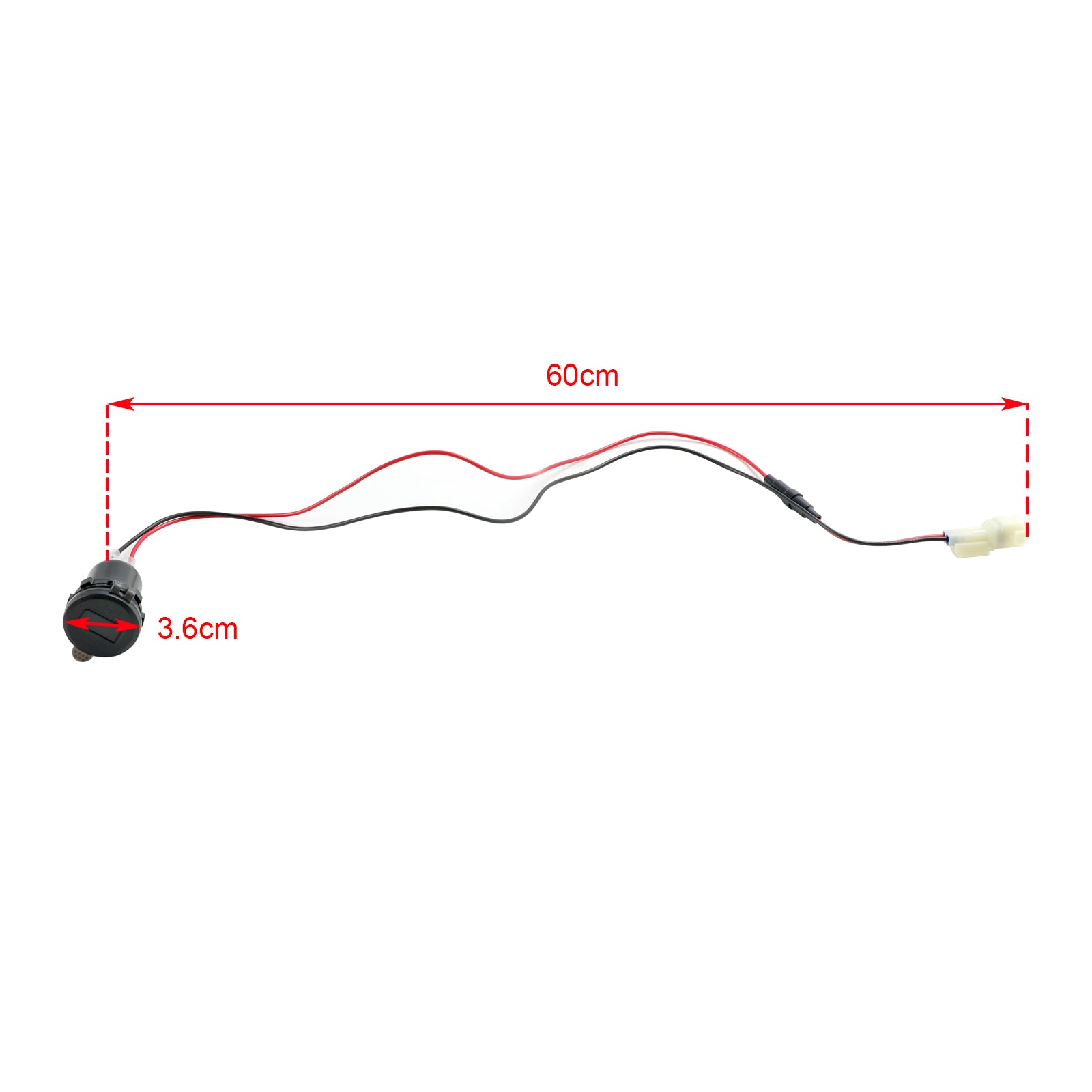 12V stopcontactlader USB + C Type Quick Past voor Honda NX400 2024