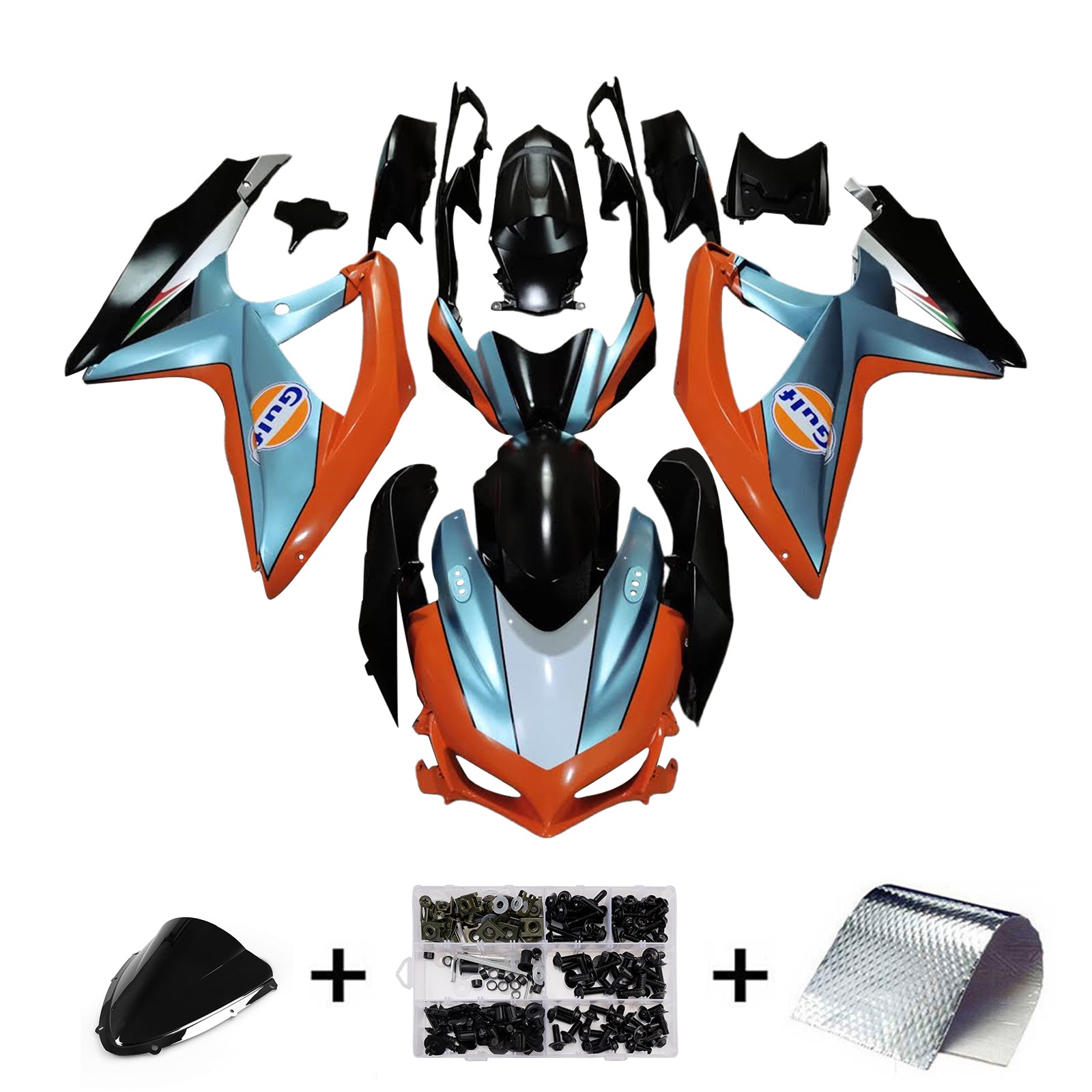 Injectie Kuip Kit Carrosserie Kunststof ABS Voor Suzuki GSXR 600/750 2008-2010 K8