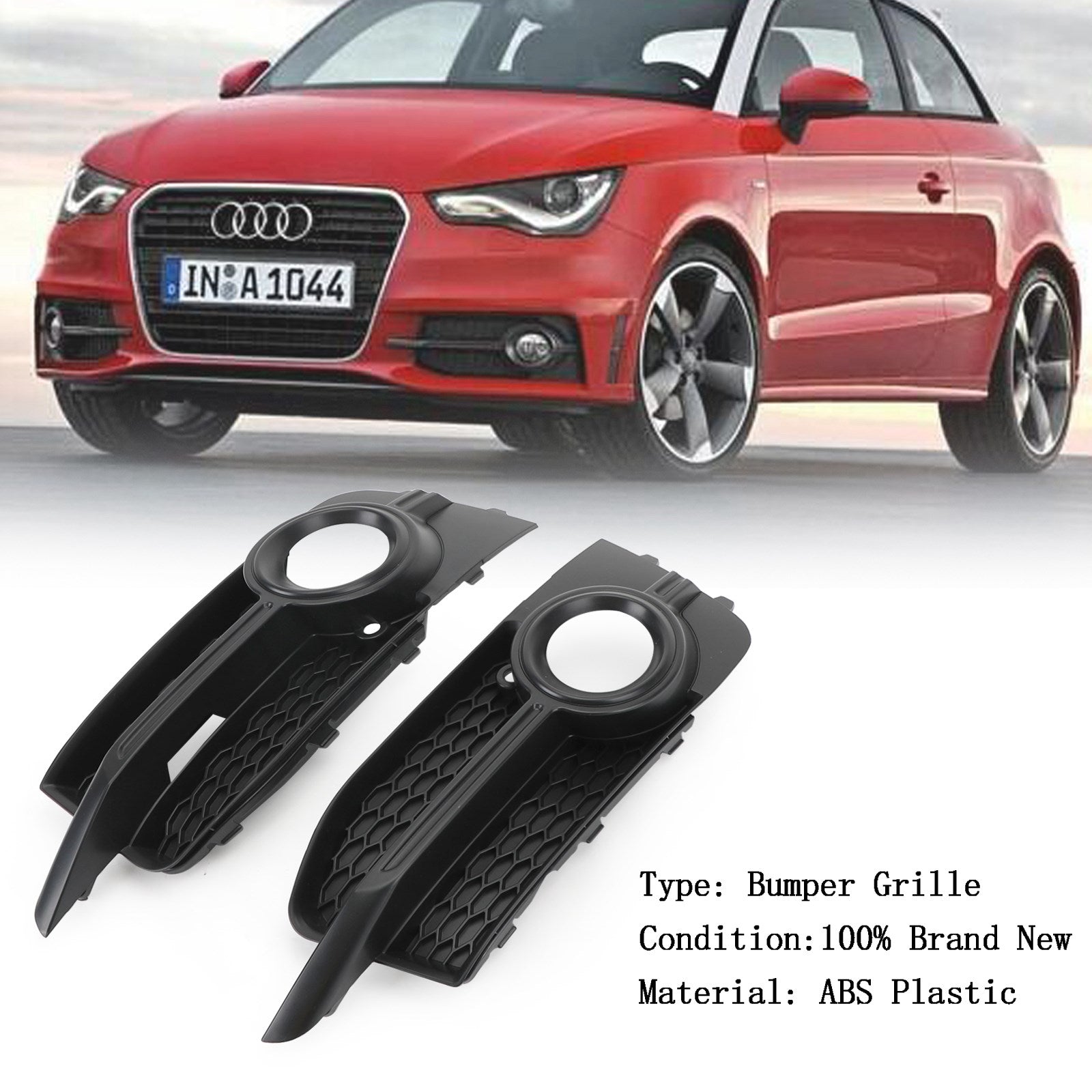 2011-2014 Audi A1 8X S-Line Front Bumper Fog Light Cover Grille 2PCS