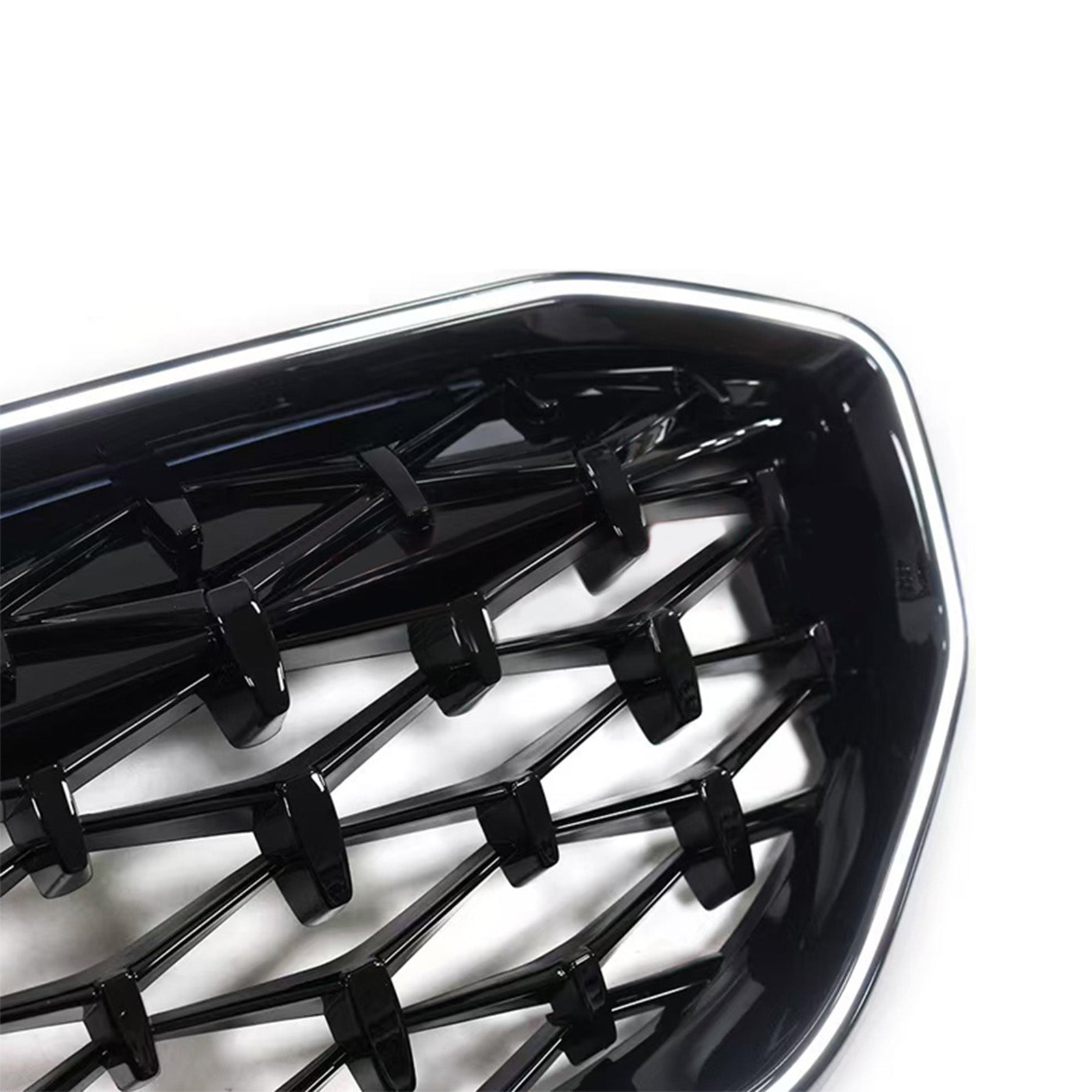 Diamond Kidney Grille Grill 51138072085 Fit BMW 3 Series G20 2019-2022 Black