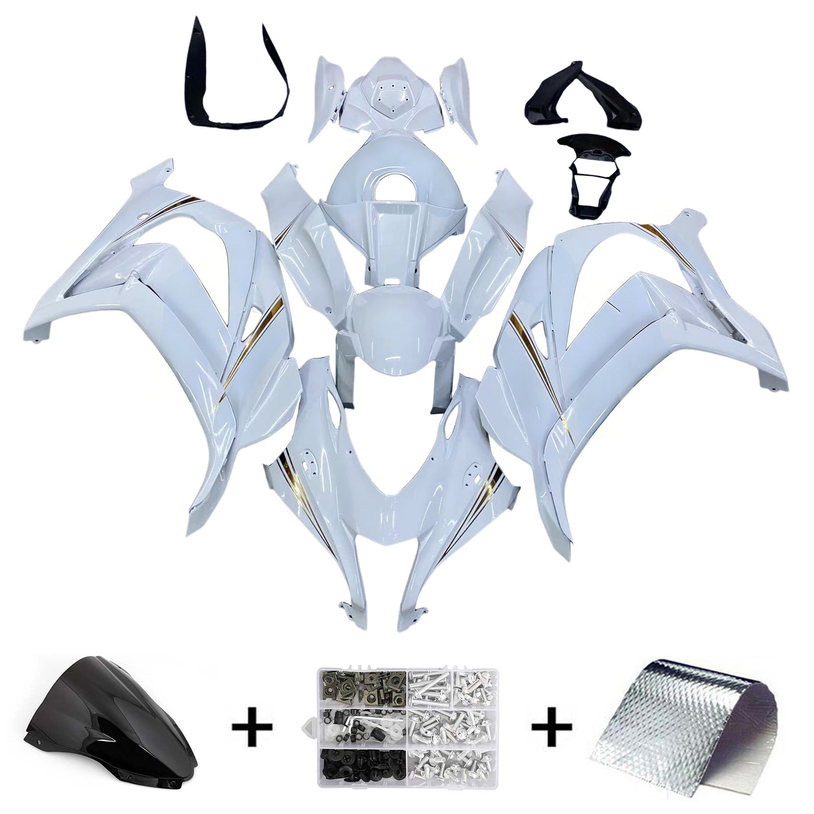 Injection Fairing Kit Bodywork Plastic ABS fit For Kawasaki ZX10R 2016-2020