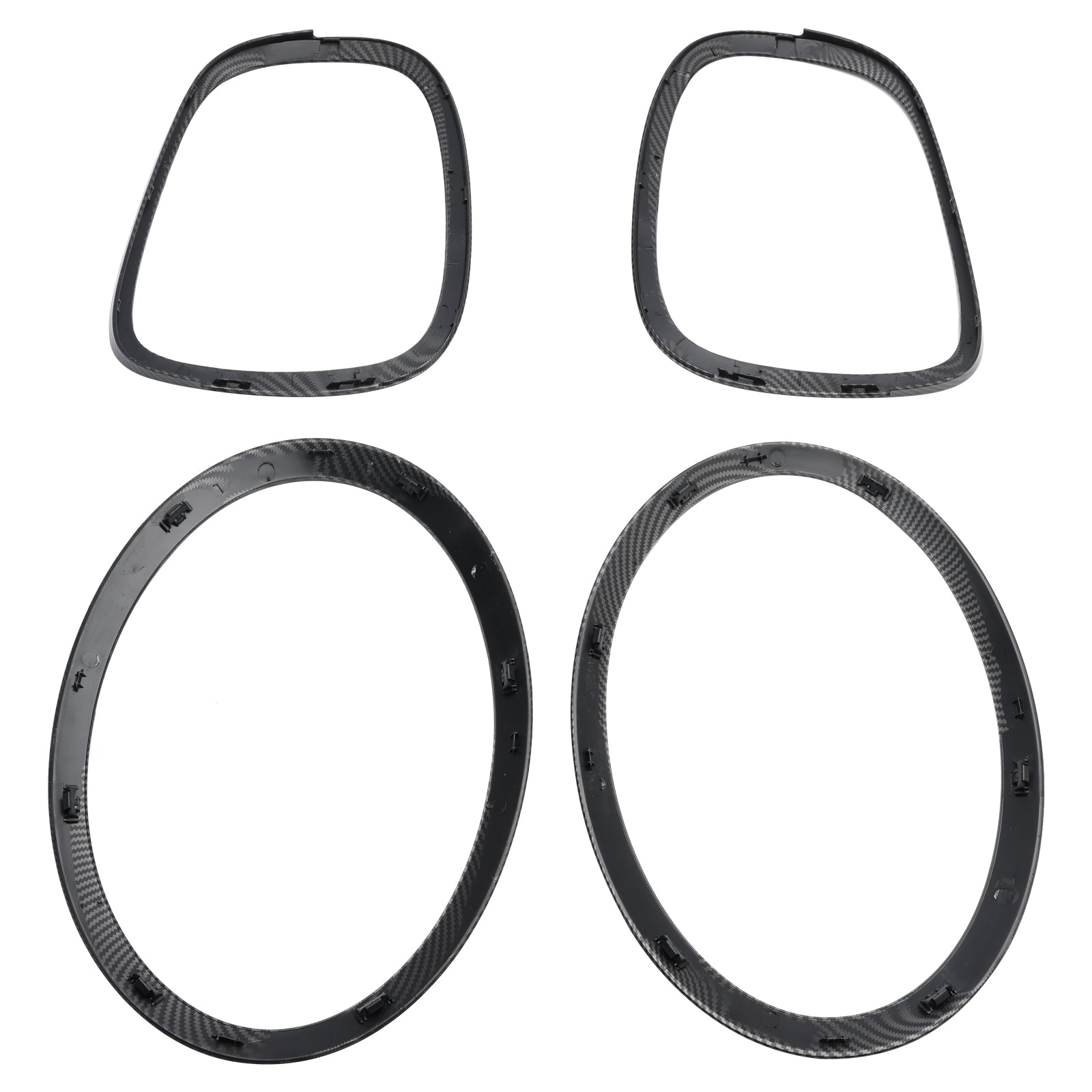 4PCS Headlight TailLight Trim Surround Bezel Ring Set For MINI F55 F56 F57