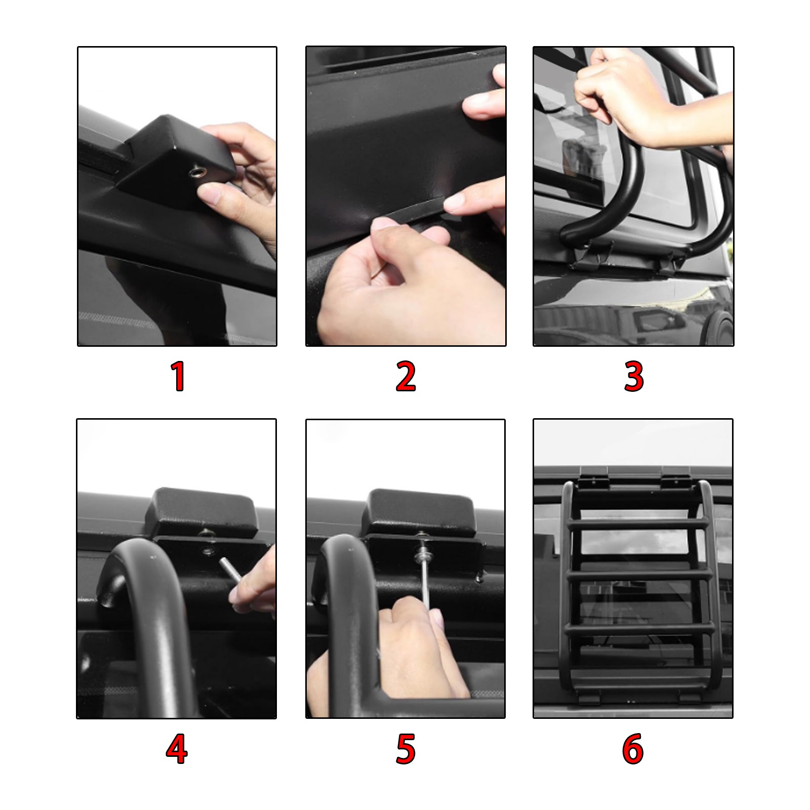 2018-2024 Jeep Wrangler JL JLU 2 Door & 4 Door Rear Window Ladder