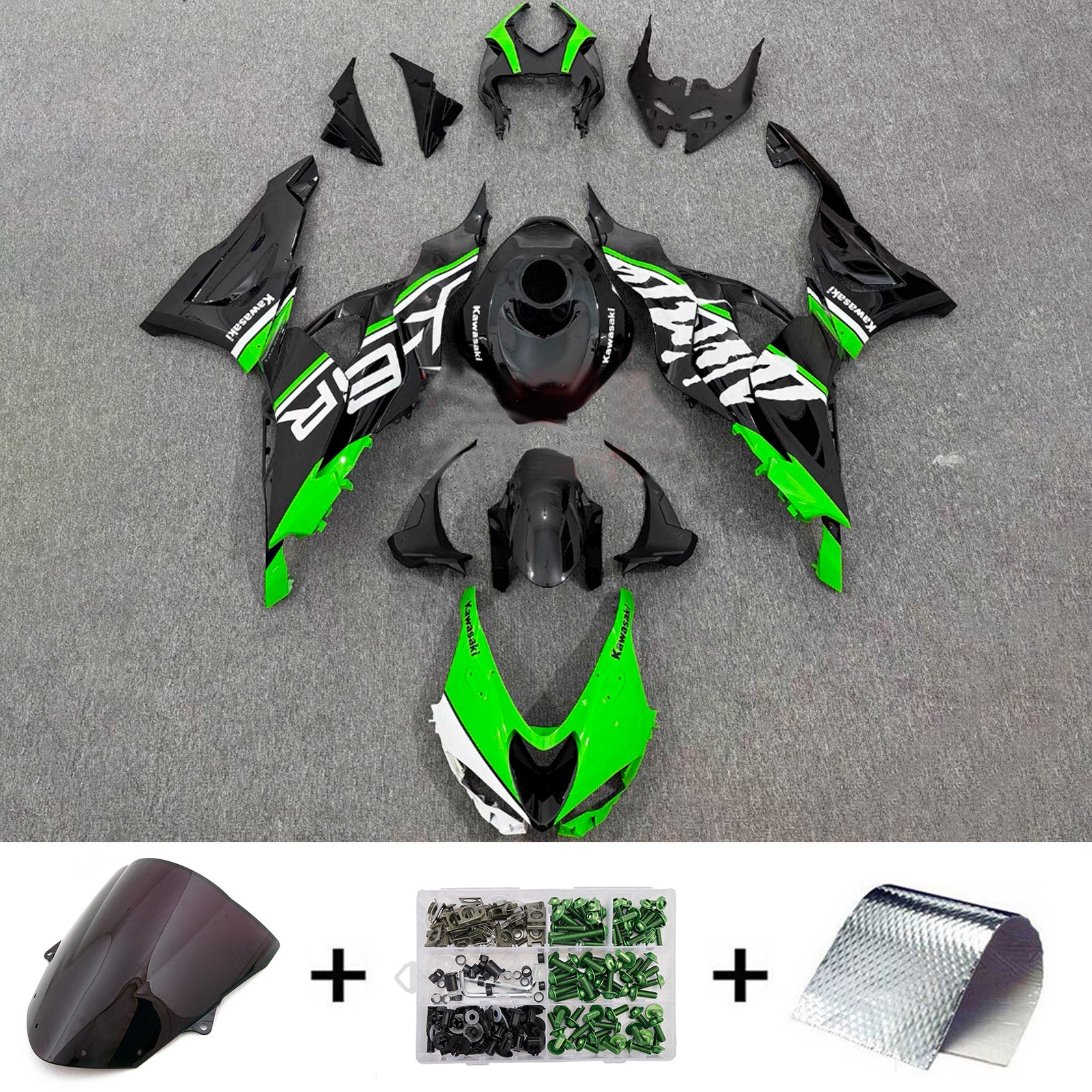 Kit carenatura iniezione carrozzeria in plastica ABS adatta per Kawasaki ZX-6R 2024-2025