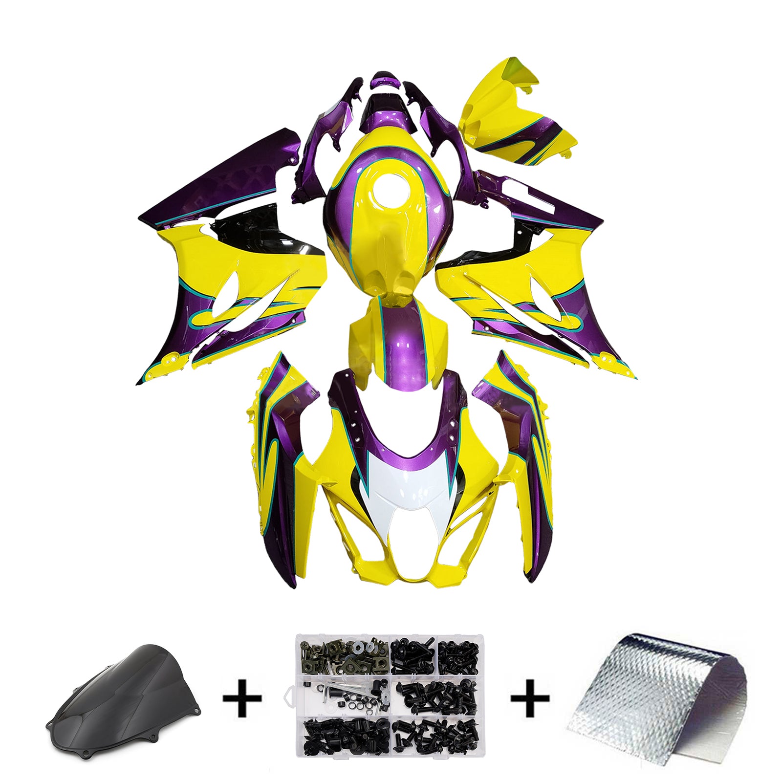 2017-2025 Suzuki GSXR1000 K17 Kit de carenagem de injeção de injeção Plástico ABS #101