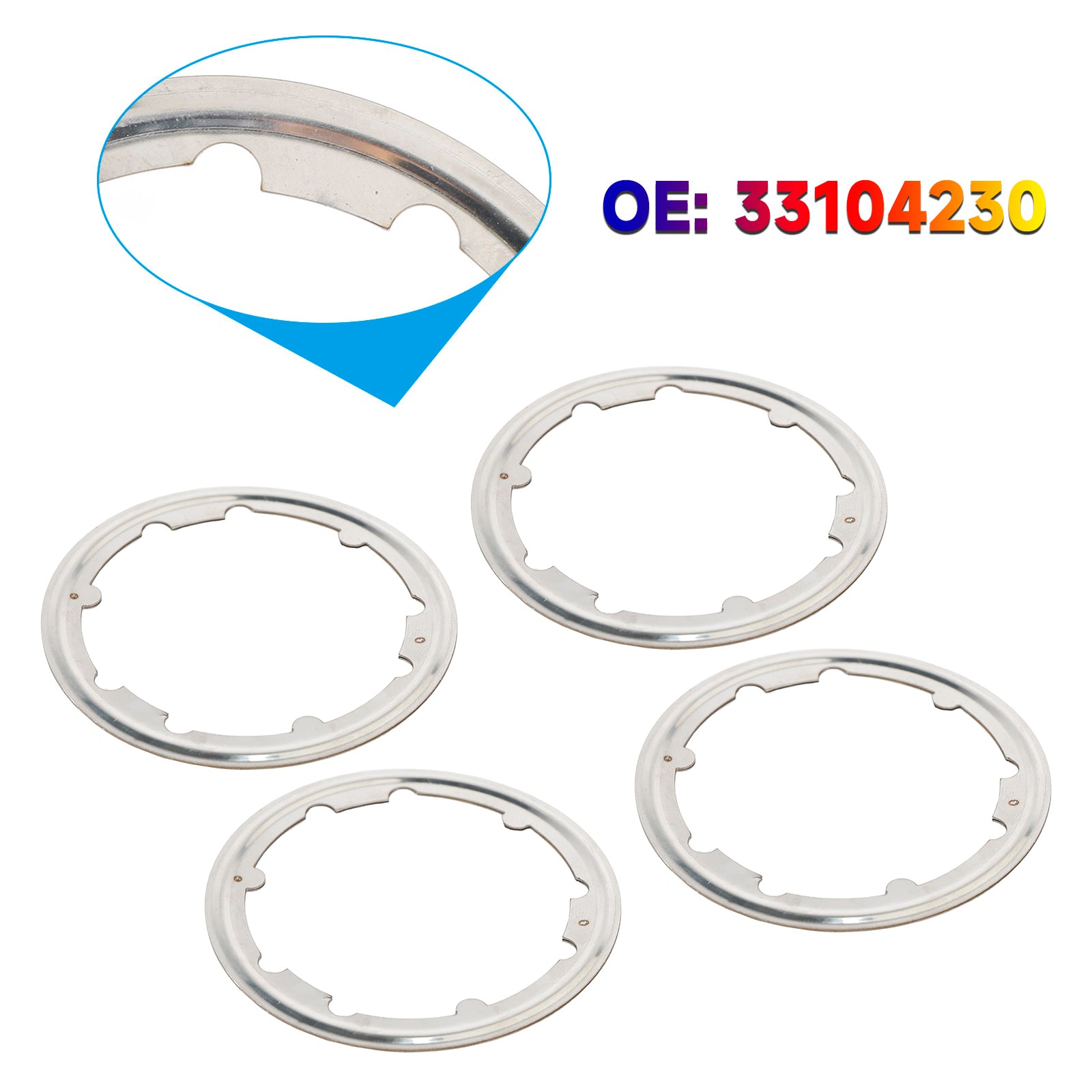 4× Exhaust Gasket 3104230 3101917 for Cummins ISX Engines