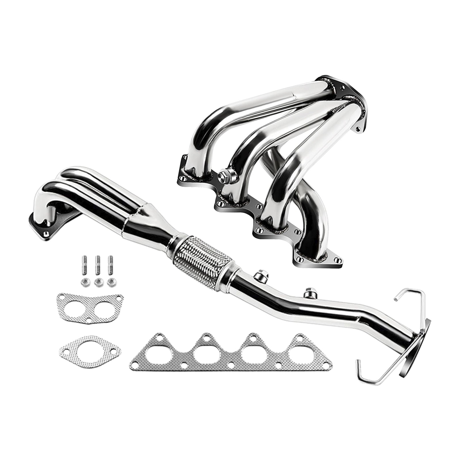 Stainless Steel Racing Exhaust Header Manifold Fit Mitsubishi Lancer 2002-2007