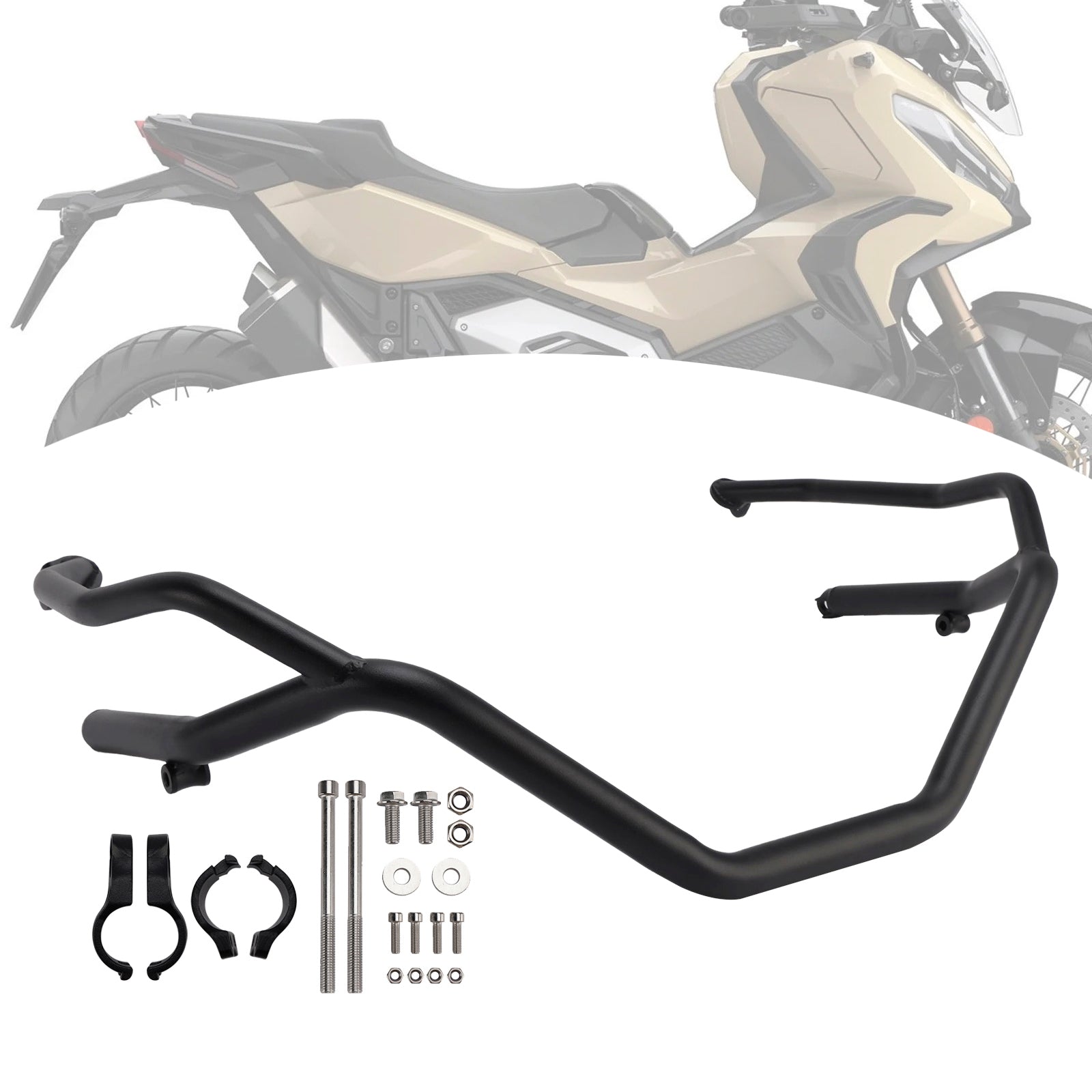 Crash Bar Upper Engine Guard Steel Frame For Honda Xadv750 X-Adv 750 25 Silver