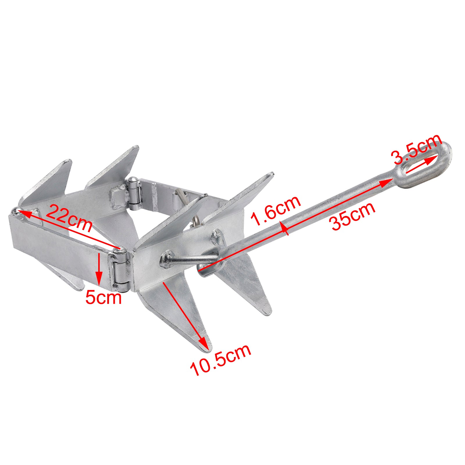 Ancoragem de barcos a quente 13 libras de caixa deslizante dobrável Anchor para barco