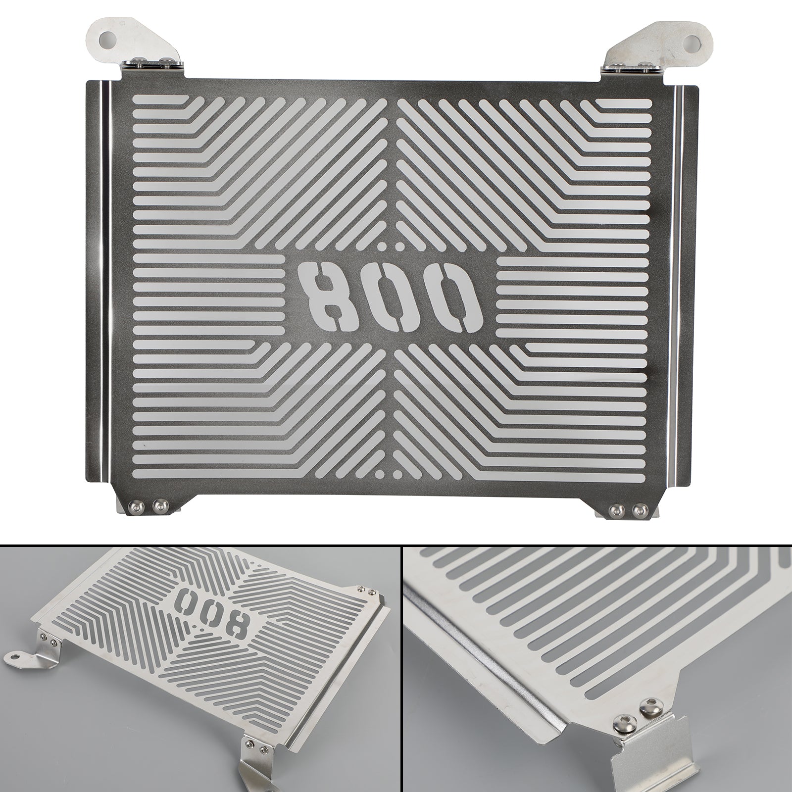 Radiator beschermhoes Radiatorbeschermer Metaal Zilver Past voor Cfmoto 800Mt 21-22