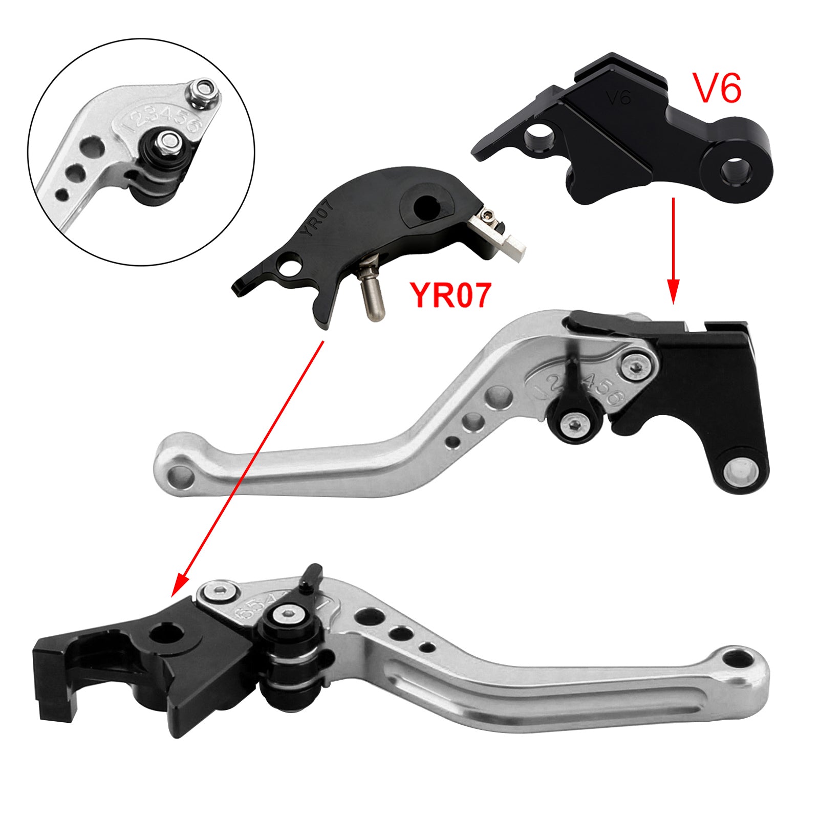 NY Bromsspak med kort koppling passar för YAMAHA XSR900 XSR900GP MT-09 MT-09SP 24-25