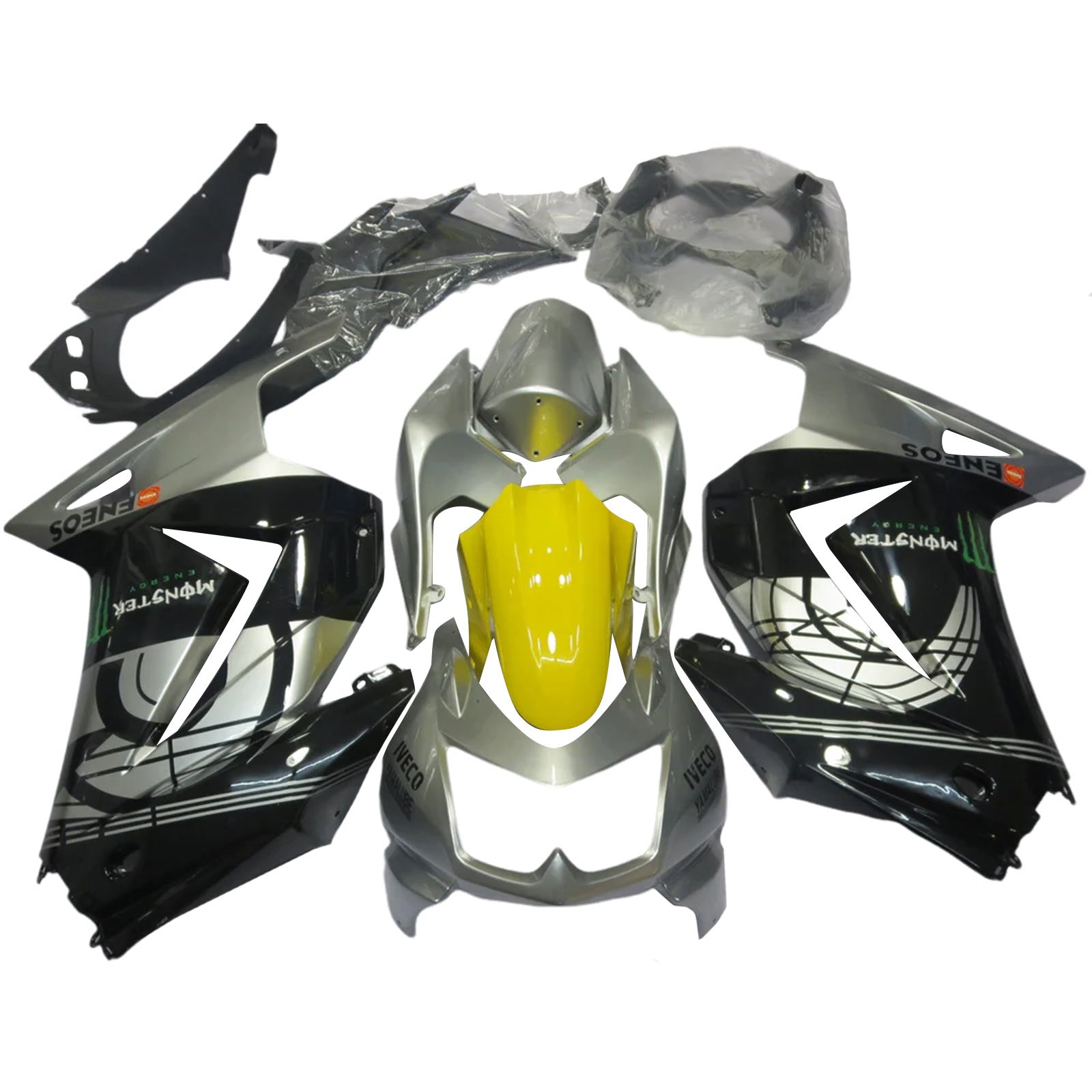 Kit de carénage d'injection Kawasaki EX250 Ninja250R 2008-2012, carrosserie en plastique ABS