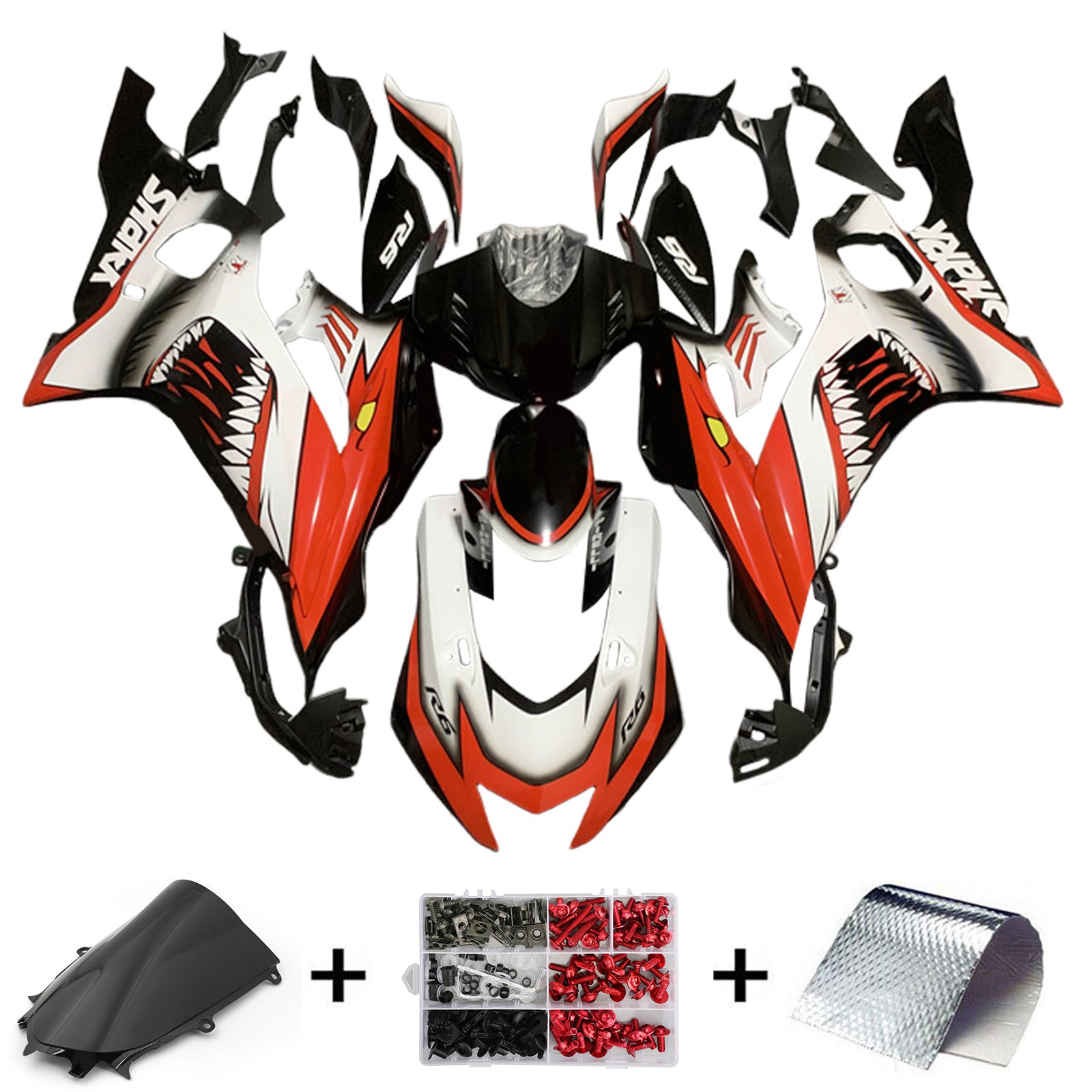 Kit de carénage d'injection Yamaha YZF-R6 2017-2023 carrosserie plastique ABS