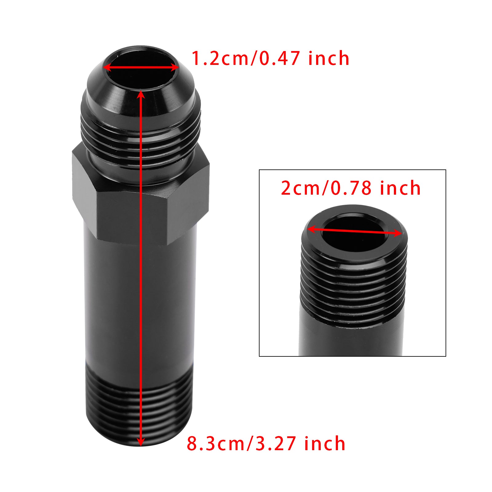 Droit -10AN Flare Mâle vers 1/2" Raccord adaptateur de vidange turbo pour tuyau conique NPT