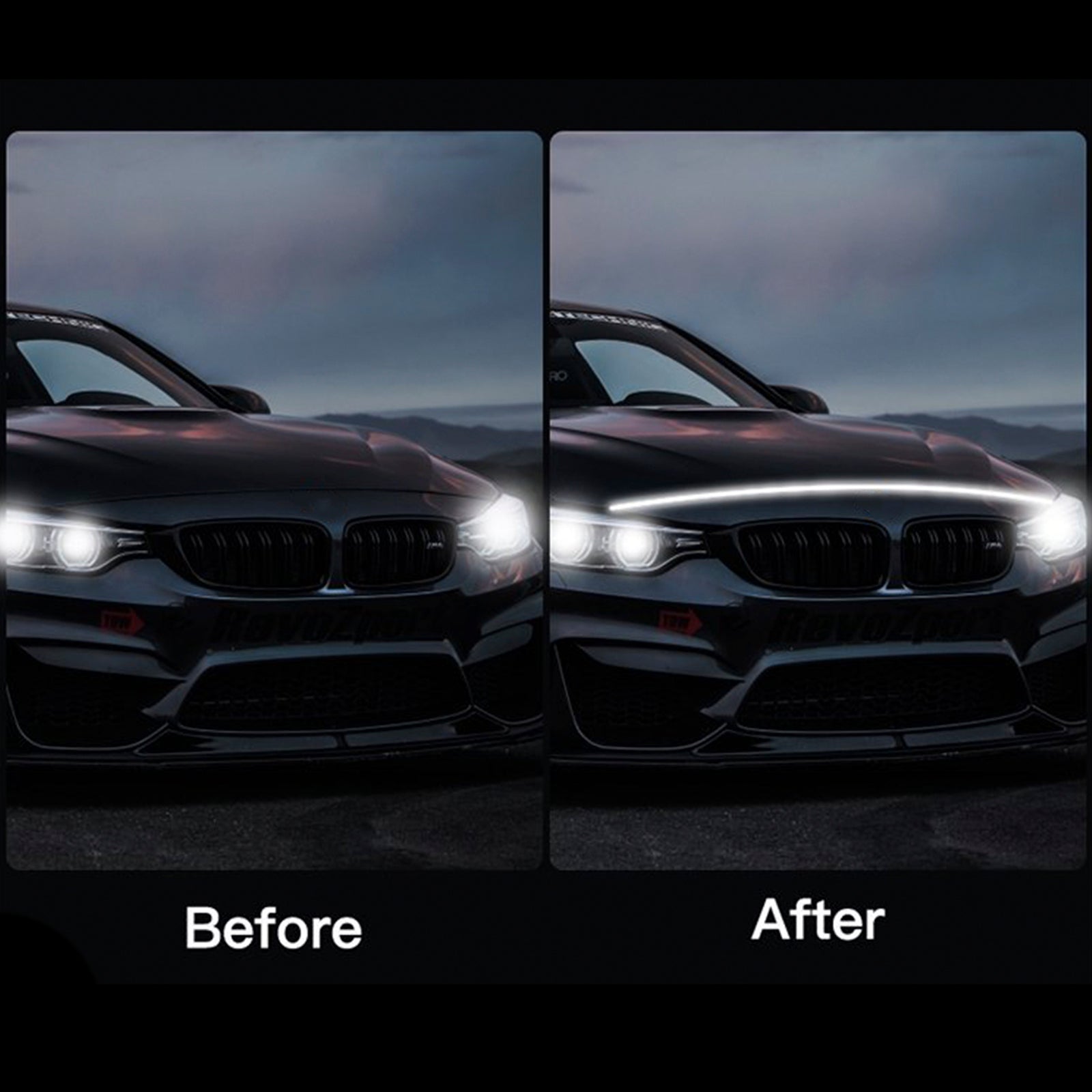 Denná kapucňa s kapucňou LED denné svetlo pruh flexibilné dynamické skenovanie Spúšťa