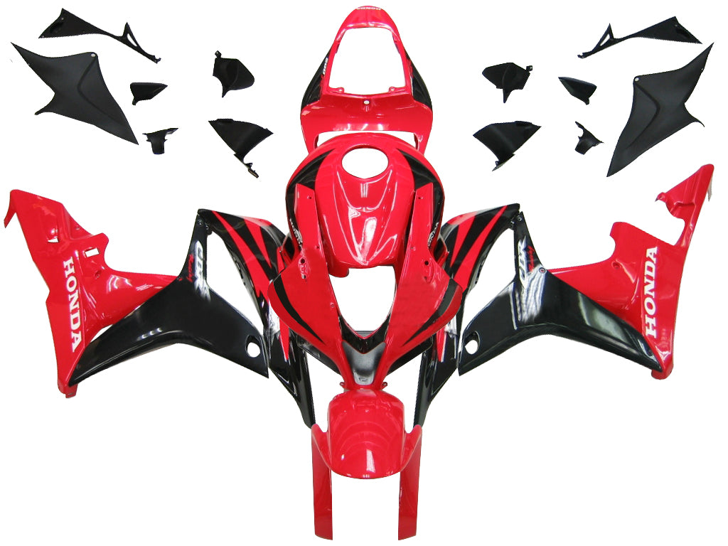 2007-2008 Honda CBR 600 RR Red & Black CBR Racing Fairings Generic