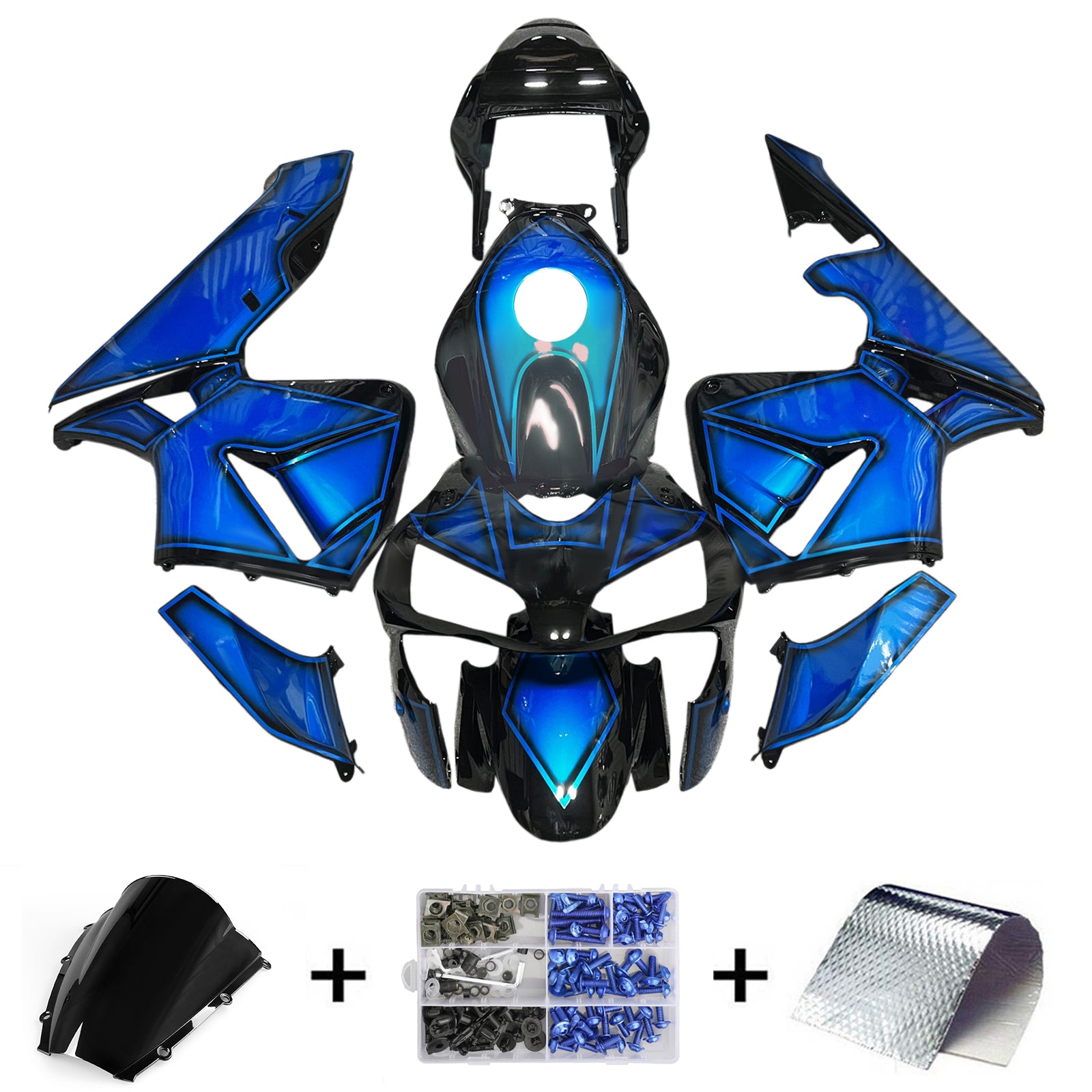 Injektionsmässa Kit Bodywork Plastic ABS för Honda CBR600RR 2003-2004 F5