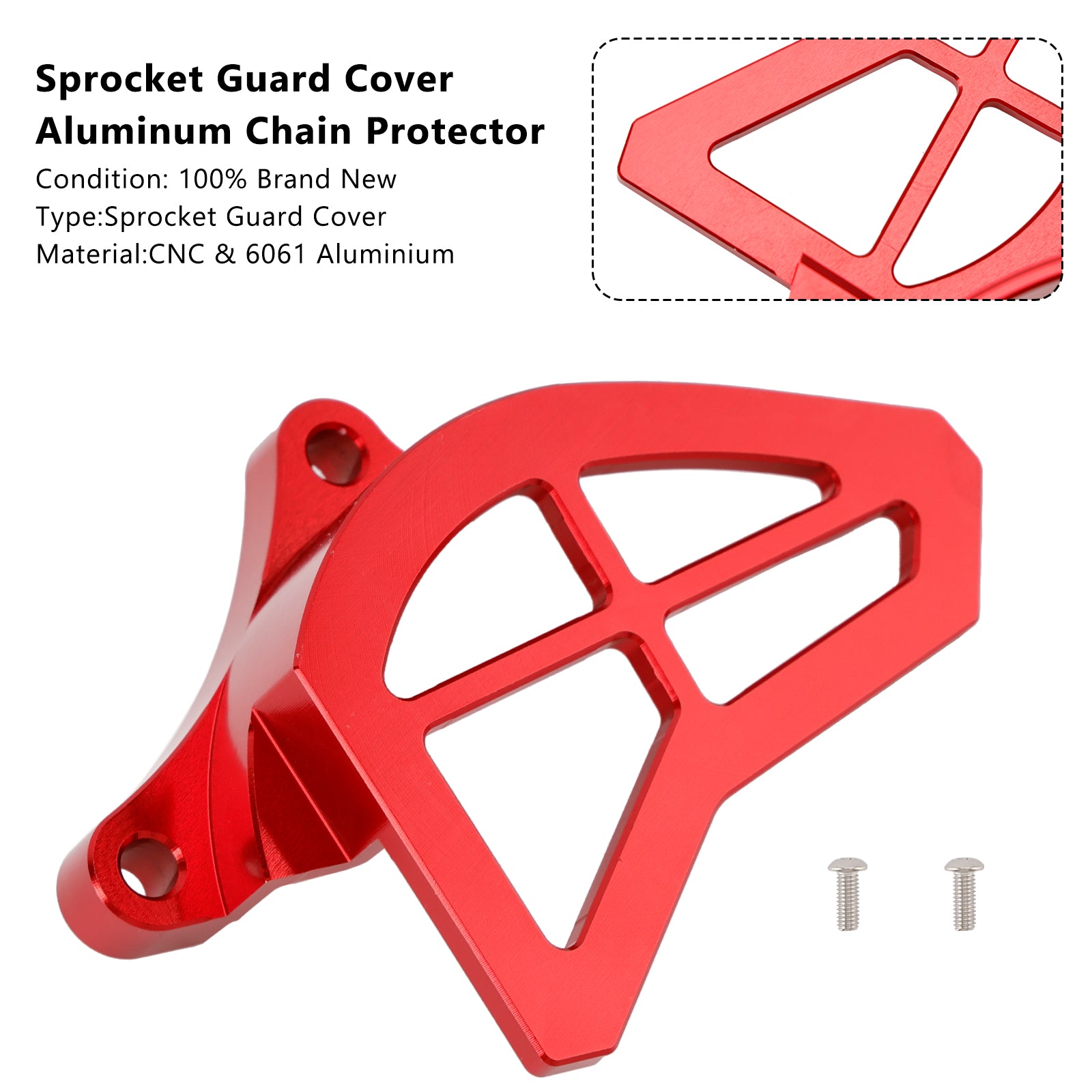 1993-2004 Yamaha YZ125 Couvre-pignon Couverture de la chaîne en aluminium Protecteur