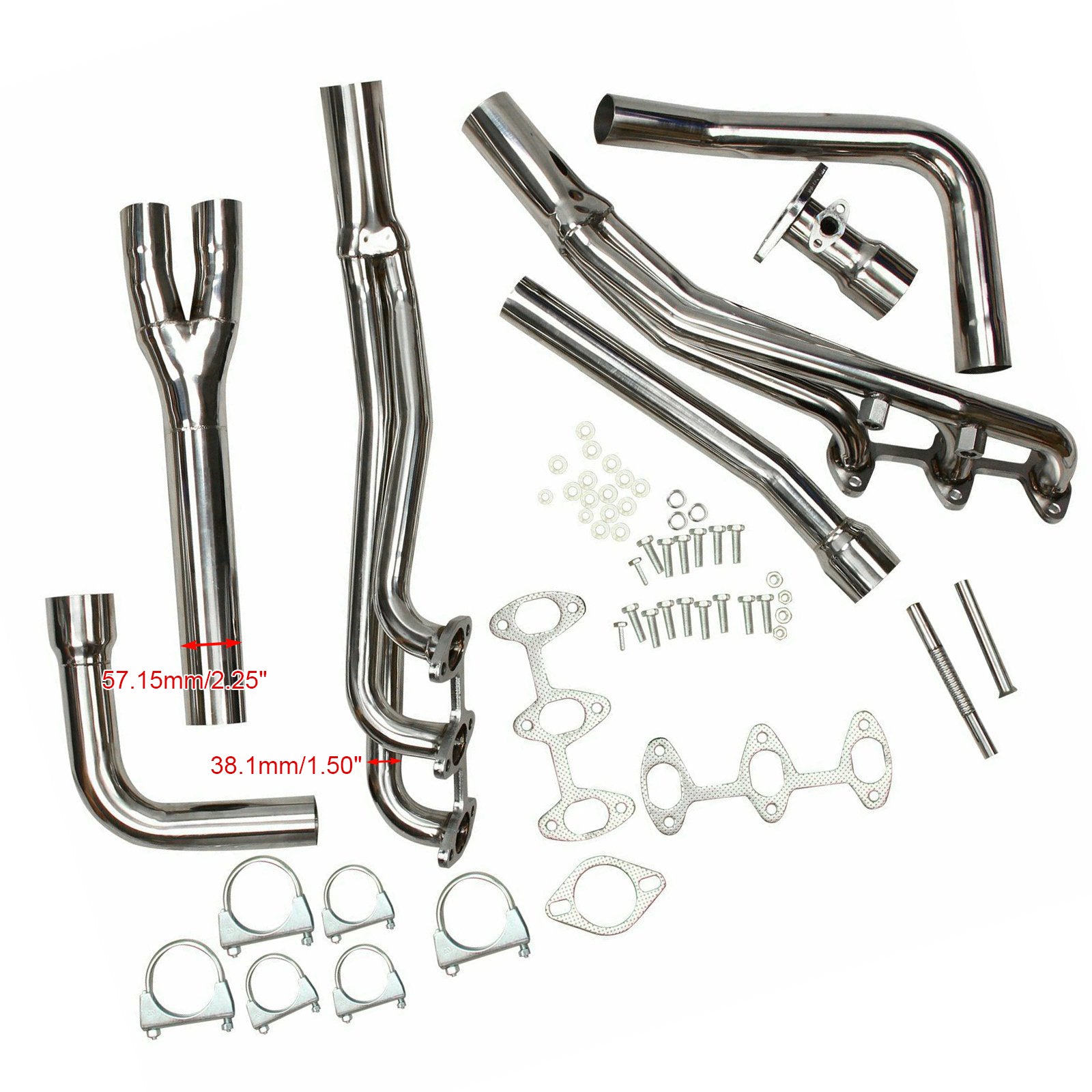 Los cabezales del colector de escape de acero inoxidable se ajustan a la camioneta Toyota 4Runner 1988-1995 3.0L V6