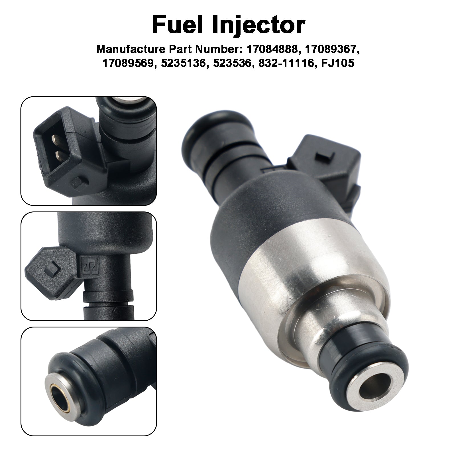 1 Uds inyector de combustible 5235136 compatible con GM 2.8L 3.1L 3.3L V6 1985-1994 17089569