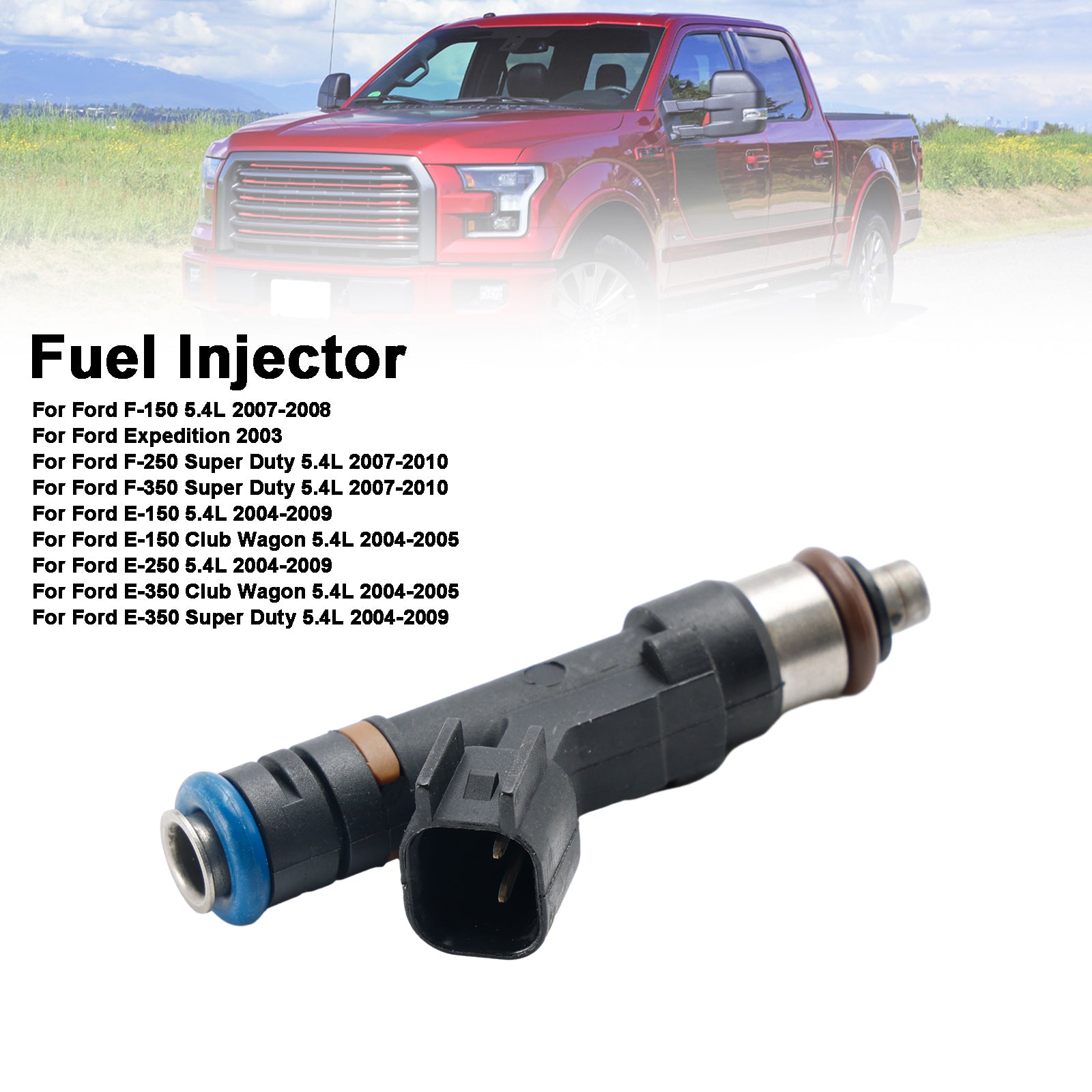 1PCS Fuel Injector 0280158138 Fit Ford F150 F-150 5.4L 2007-2009 E150 E250