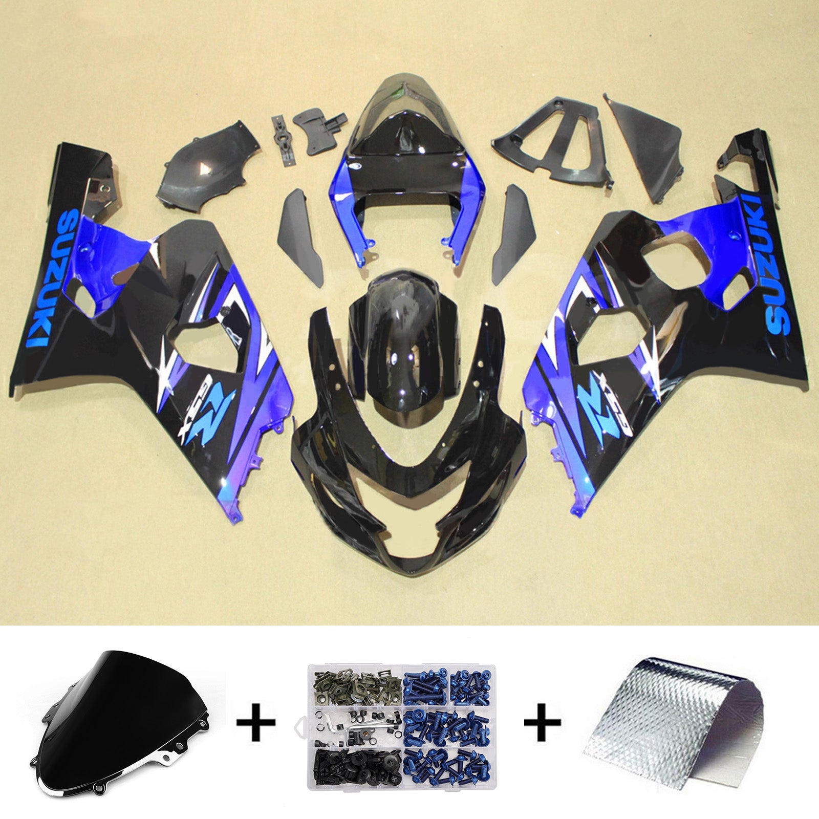 Injection Fairing Kit Bodywork Plastic ABS For Suzuki GSXR 600/750 2004-2005 K4