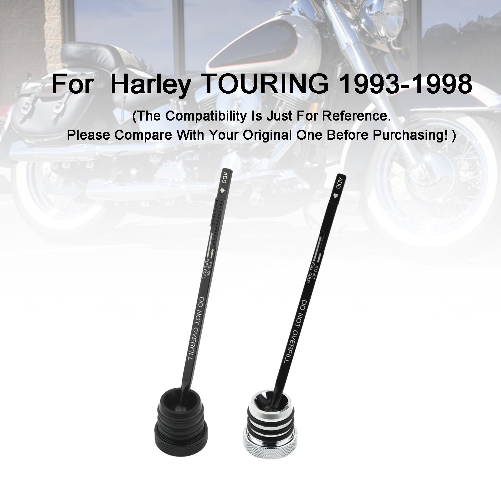 1993-1998 Harley TOURING FLHT FLHS FLTC Oliepeilstok Tankdop Plug 0710-0002