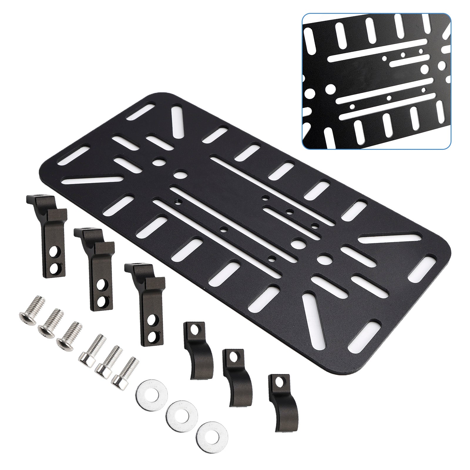 Kit de suportes de montagem lateral simétrico universal Black para moto