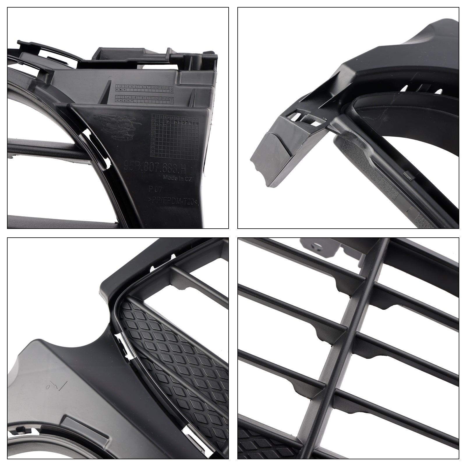 Parrilla de parachoques delantero negra Porsche Macan 2015-2018 95B807683H1E0