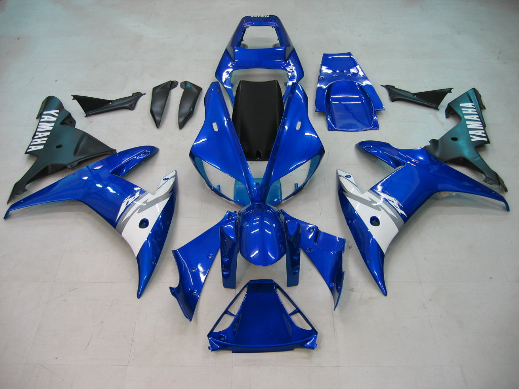 2002-2003 YZF 1000 R1 Blue Bodywork Fairing ABS Injection Molded Plastics Set Generic