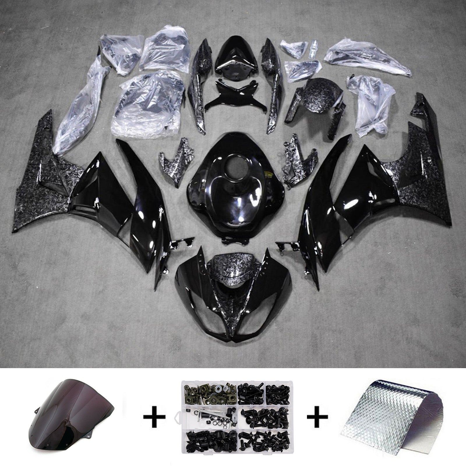 Injection Fairing Kit Bodywork Plastic ABS fit For Kawasaki ZX6R 636 2009-2012