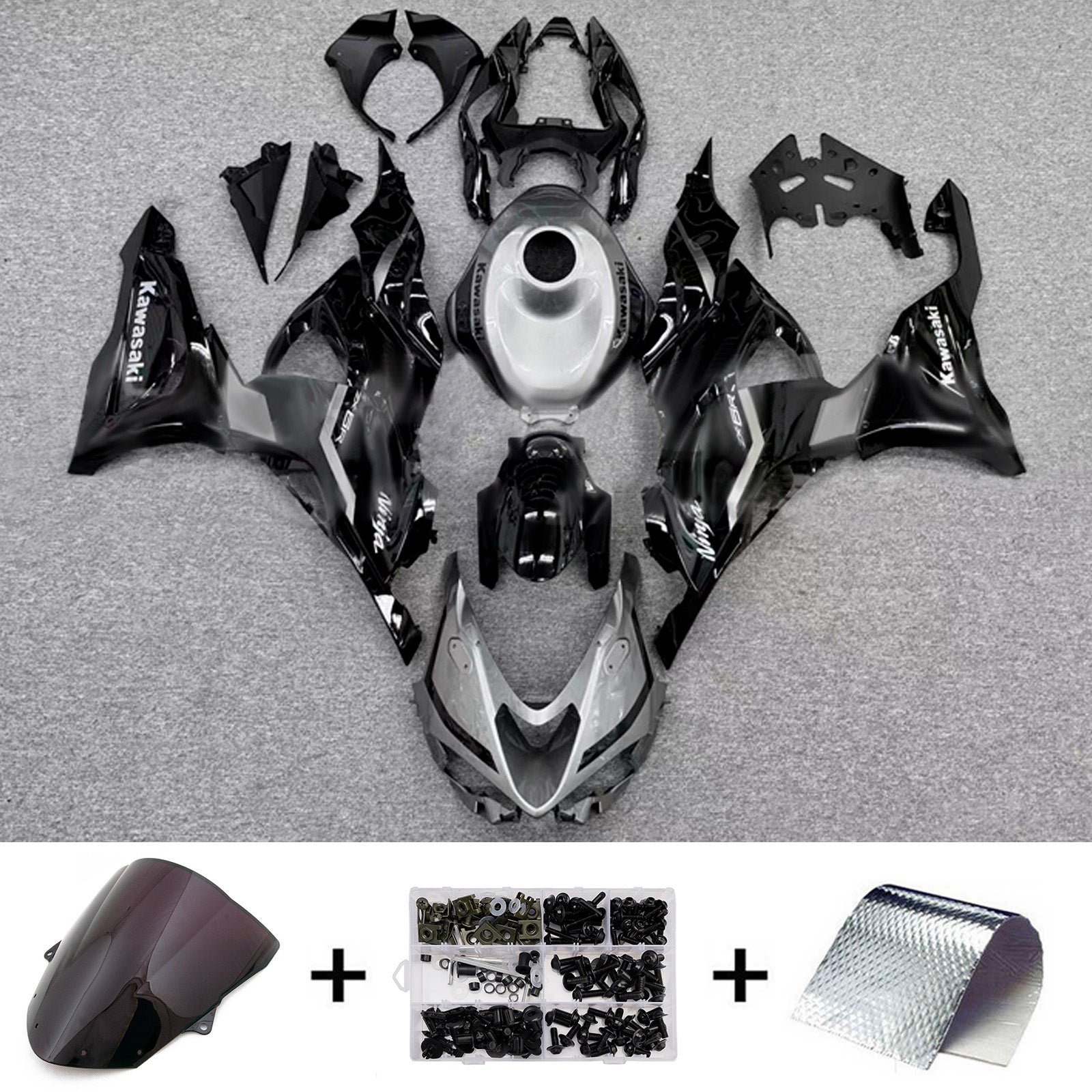 Kit carenatura iniezione carrozzeria in plastica ABS adatta per Kawasaki ZX-6R 2024-2025