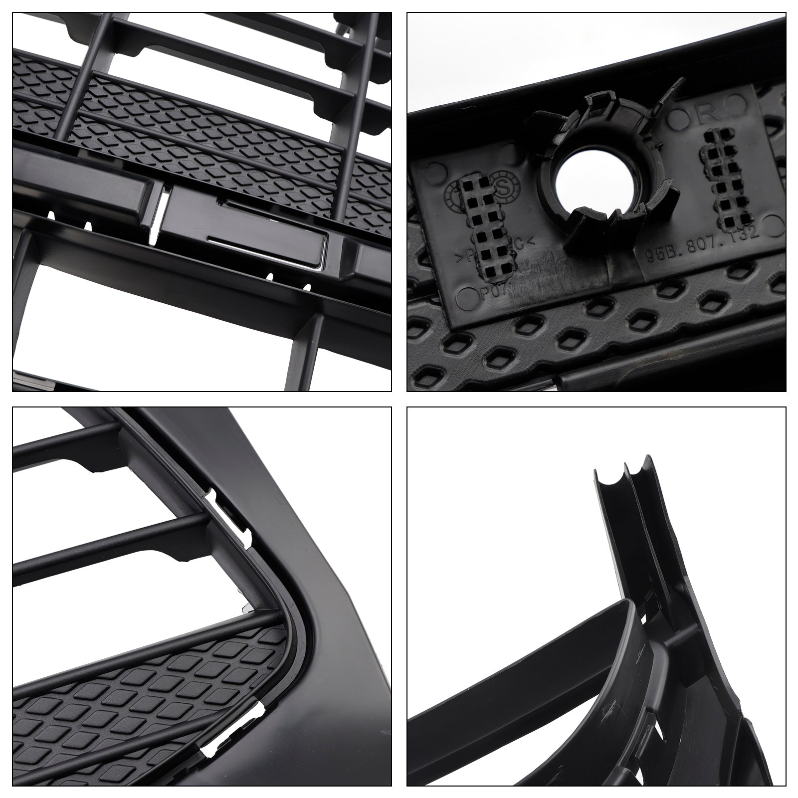 Parrilla de parachoques delantero negra Porsche Macan 2015-2018 95B807683H1E0