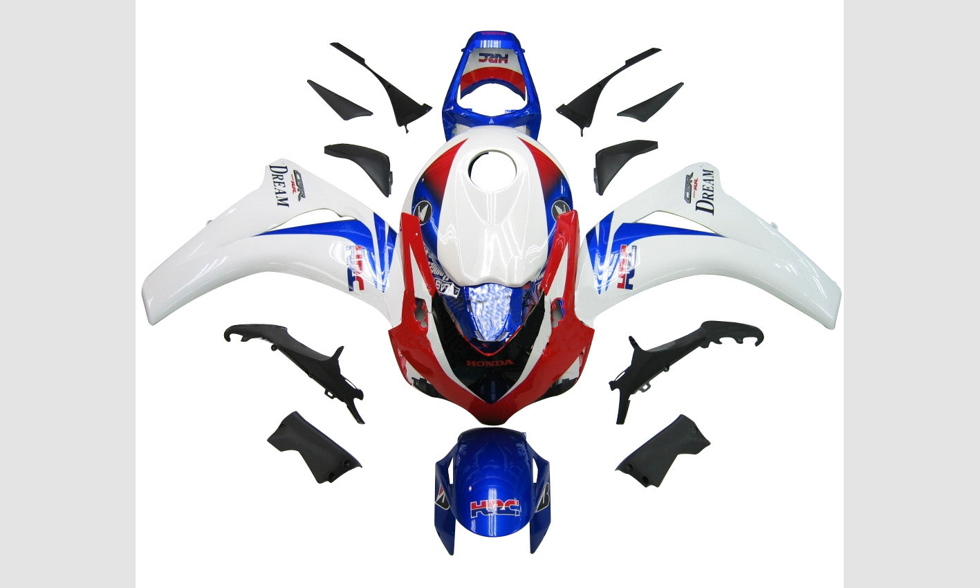 2008-2011 Honda CBR1000RR Rouge Blanc Bleu HRC Racing Carénages Générique