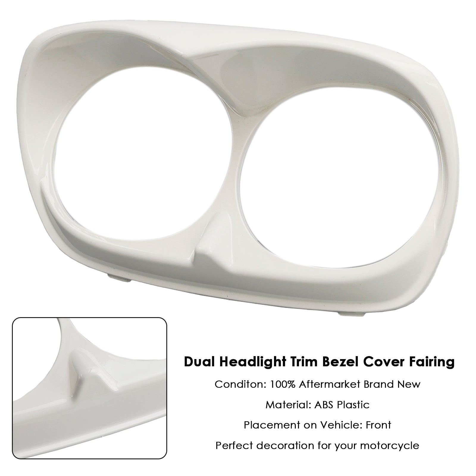 Dual Headlight Trim Bezel Cover Fairing For Road Glide 1998-2013