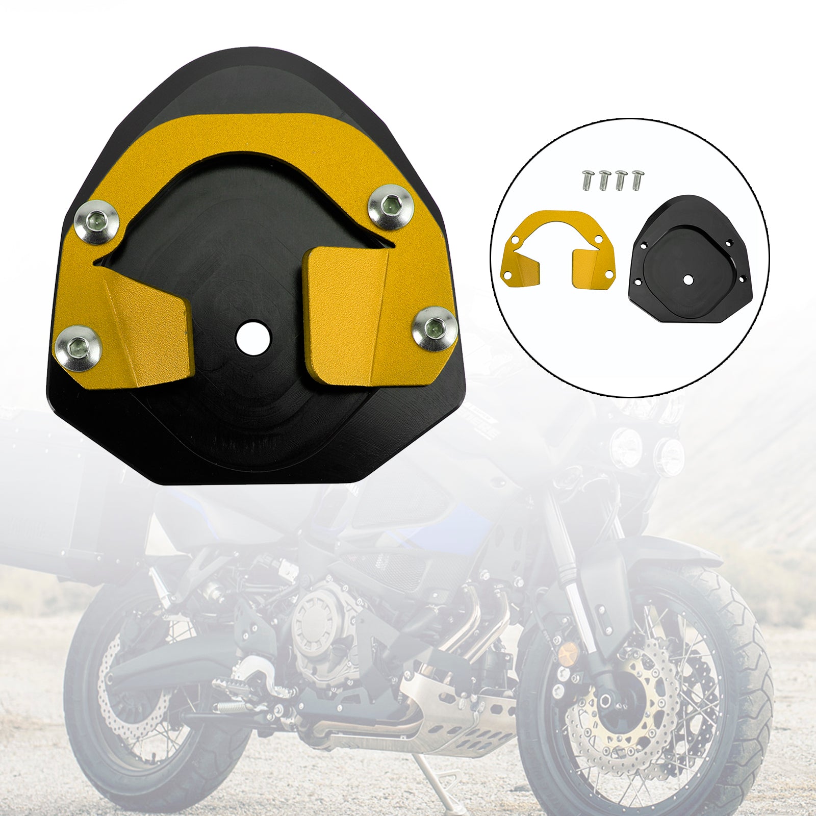 Kickstand Enlarge Plate Pad fit for Yamaha XT1200Z XT1200ZE Super Tenere 2014-21