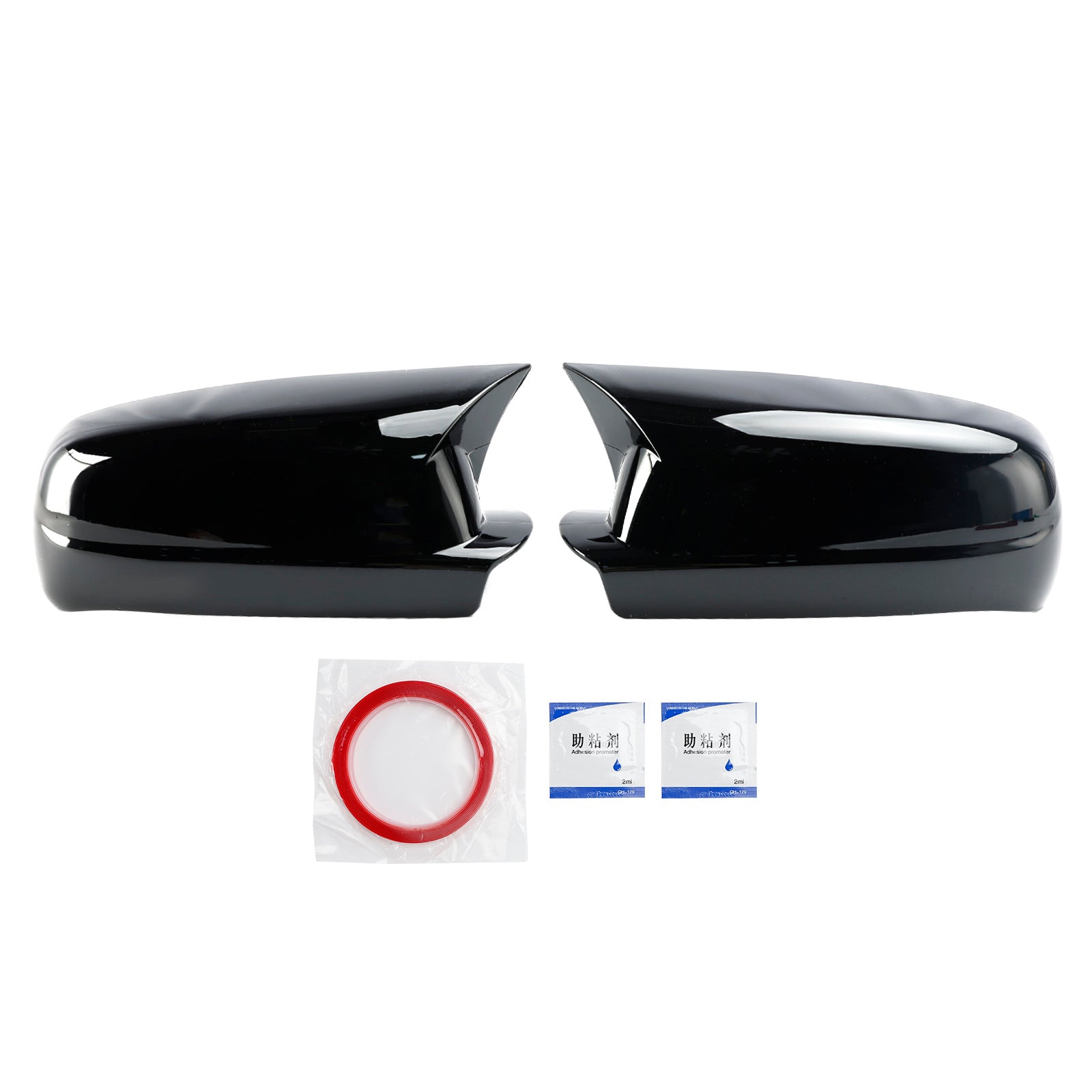 1998-2002 VW Passat B5 Gloss Black Wing Door Mirror Cover Caps Left + Right 3B0857537B