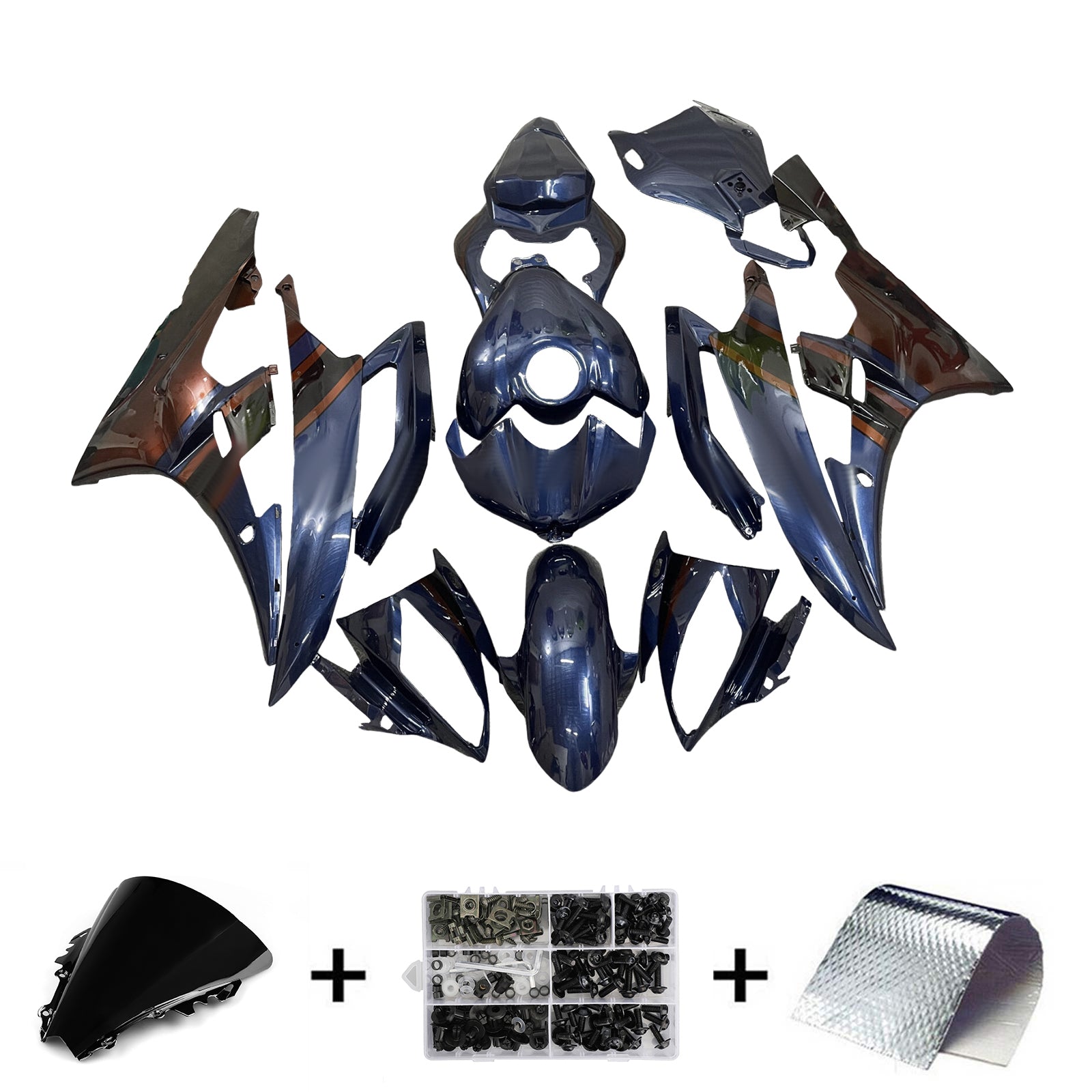 Kit de carénage d'injection carrosserie plastique ABS pour Yamaha YZFR6 YZF-R6 2006-2007