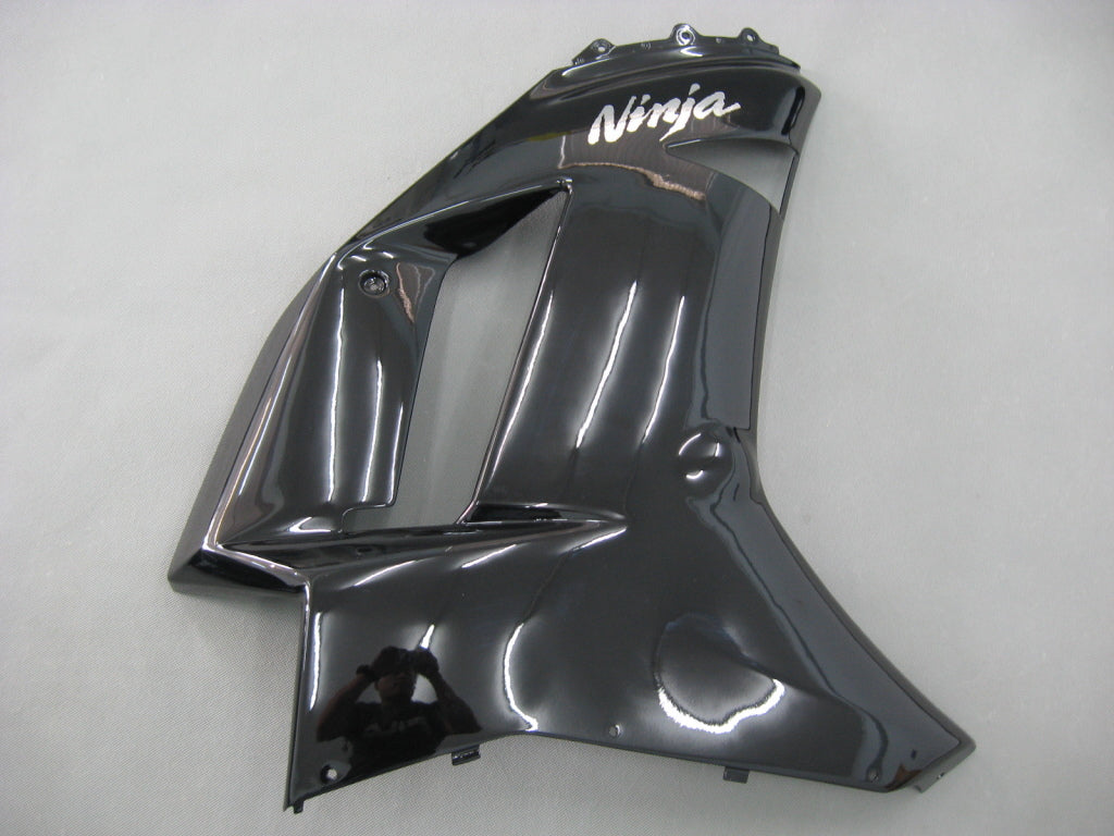 2007-2008 Kawasaki ZX6R ZX636 Fairings Black Ninja Racing Generic