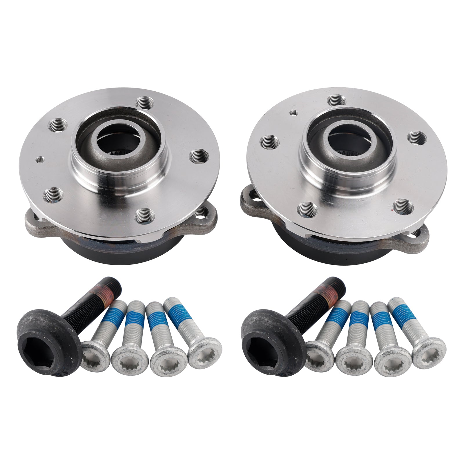 Audi A4 8K A6 C7 A5 8T A8 4H Q5 2x Kit bride de moyeu de roue avant + roulement + boulons 4H0498625D