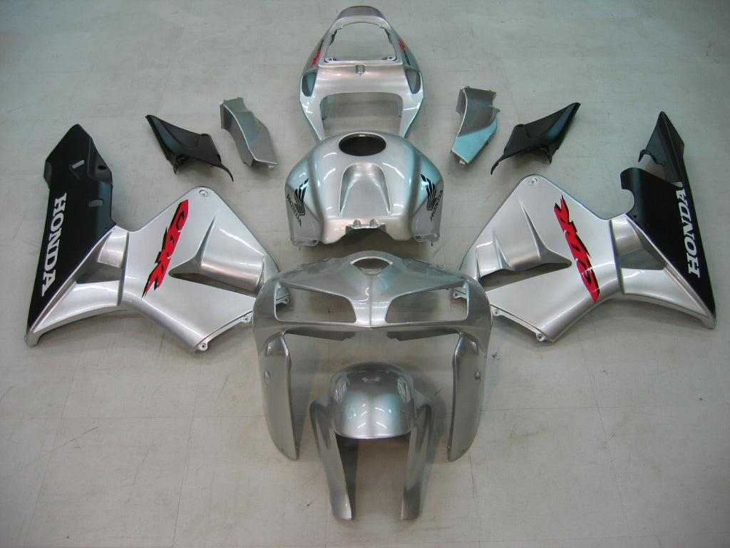 2005-2006 CBR600RR Bodywork Fairing Silver ABS Injection Molded Plastics Set Generic