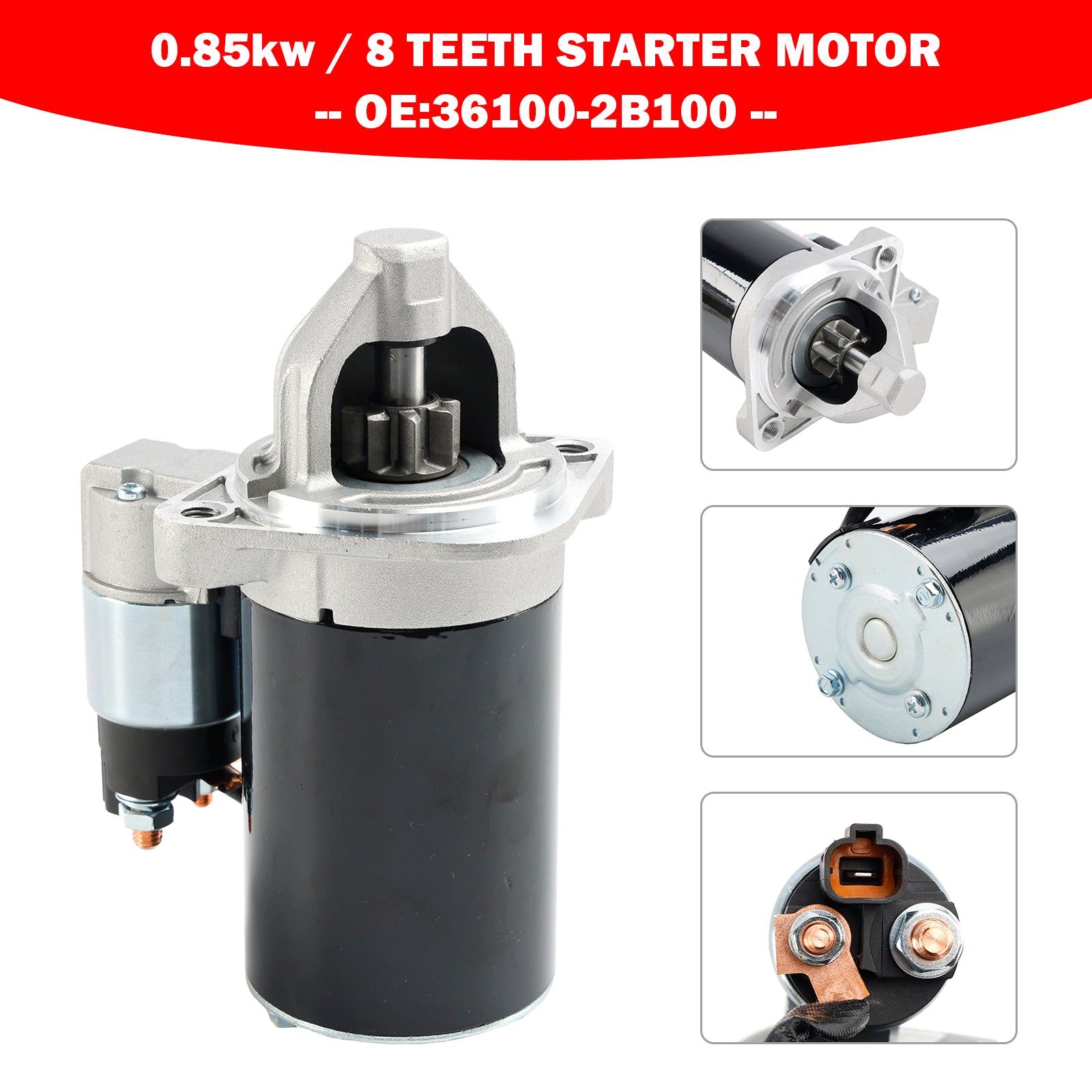 2008-2015 Hyundai Veloster Petrol 1.4 & 1.6 8 Teeth Starter Motor 36100-2B100