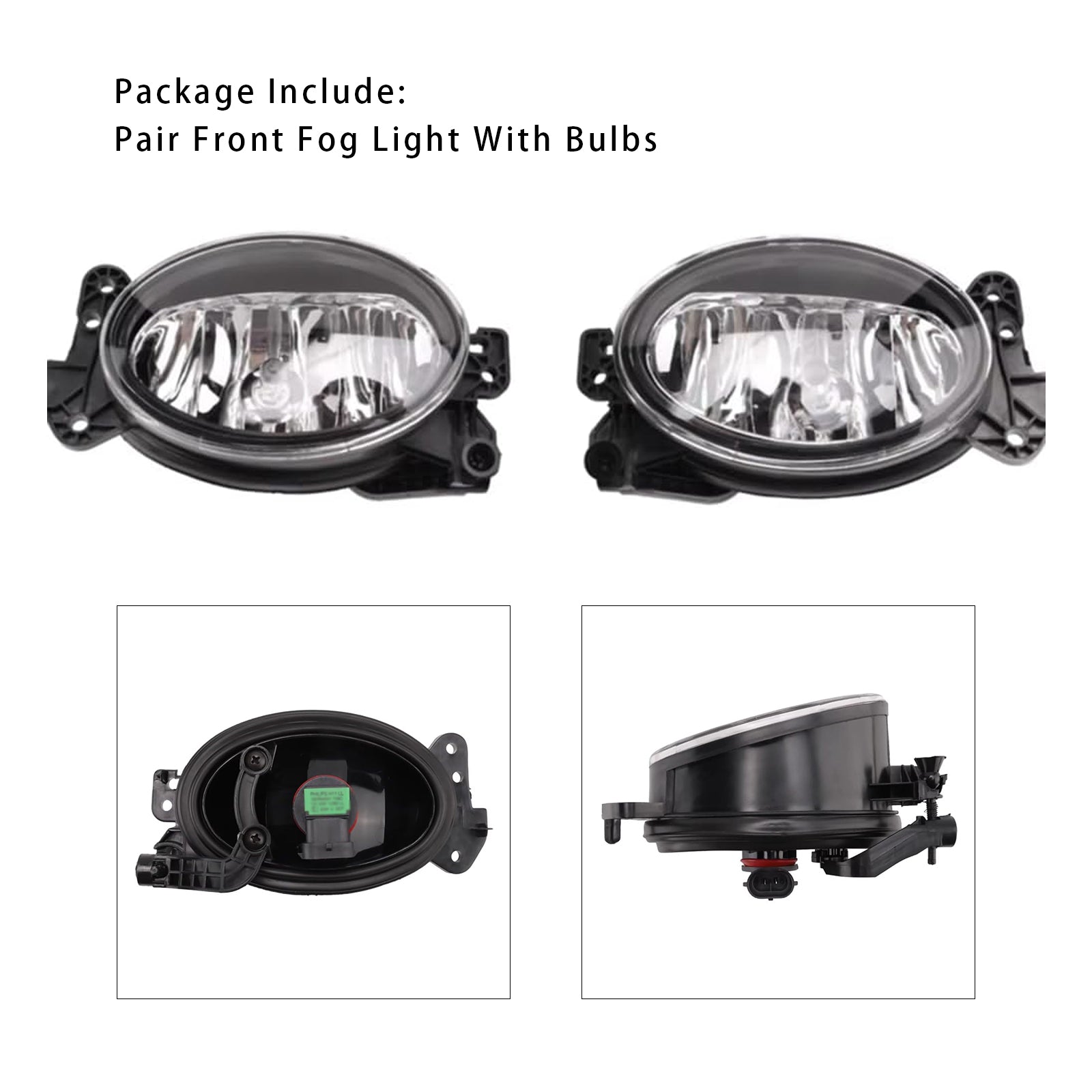 Par de luces antiniebla delanteras Mercedes Clase C 2008-2009 con bombillas A1698201556 A1698201656