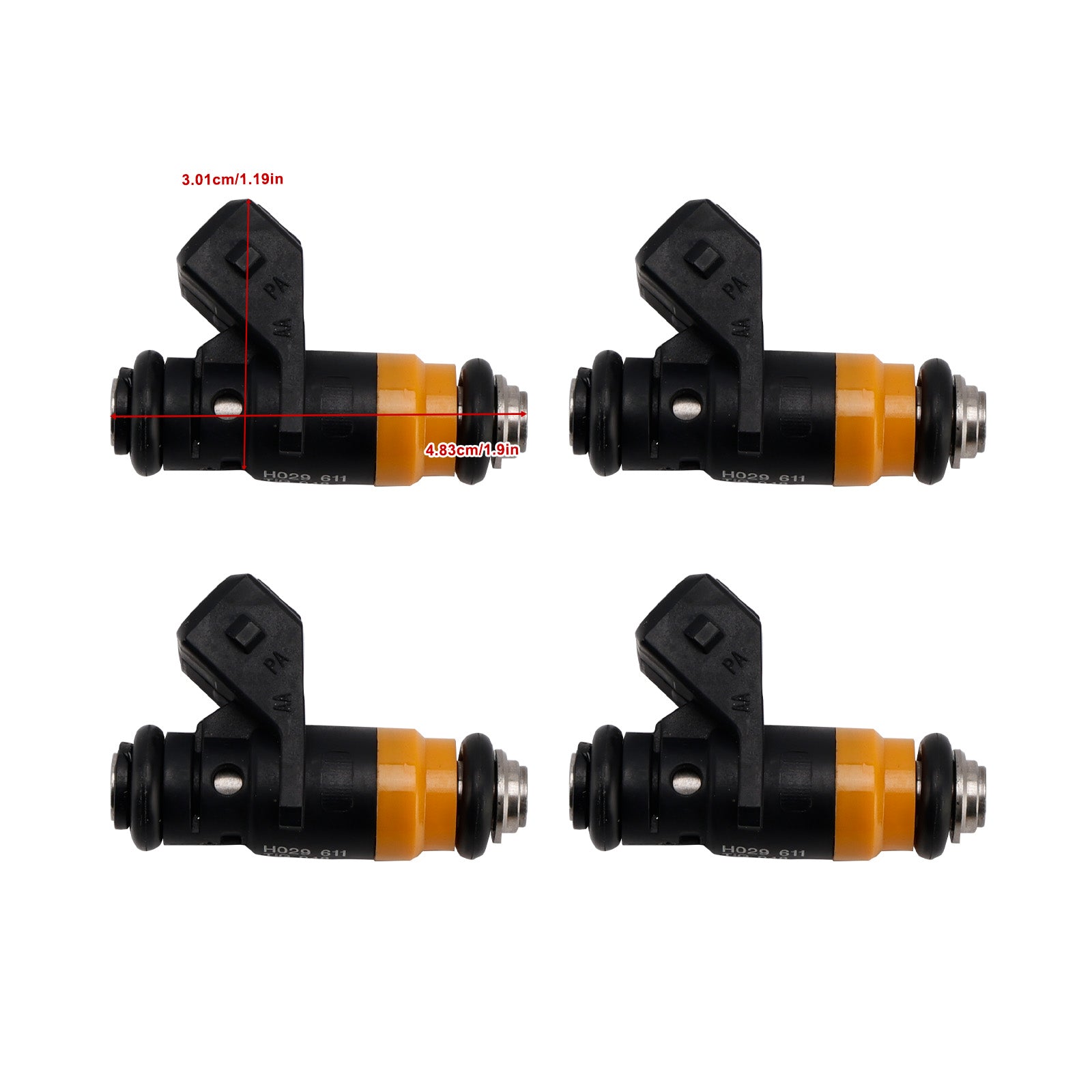 Injecteur de carburant pour Renault Clio 2 Megane 2 Scenic 2 1.4/1.6 16V H029611, 4 pièces