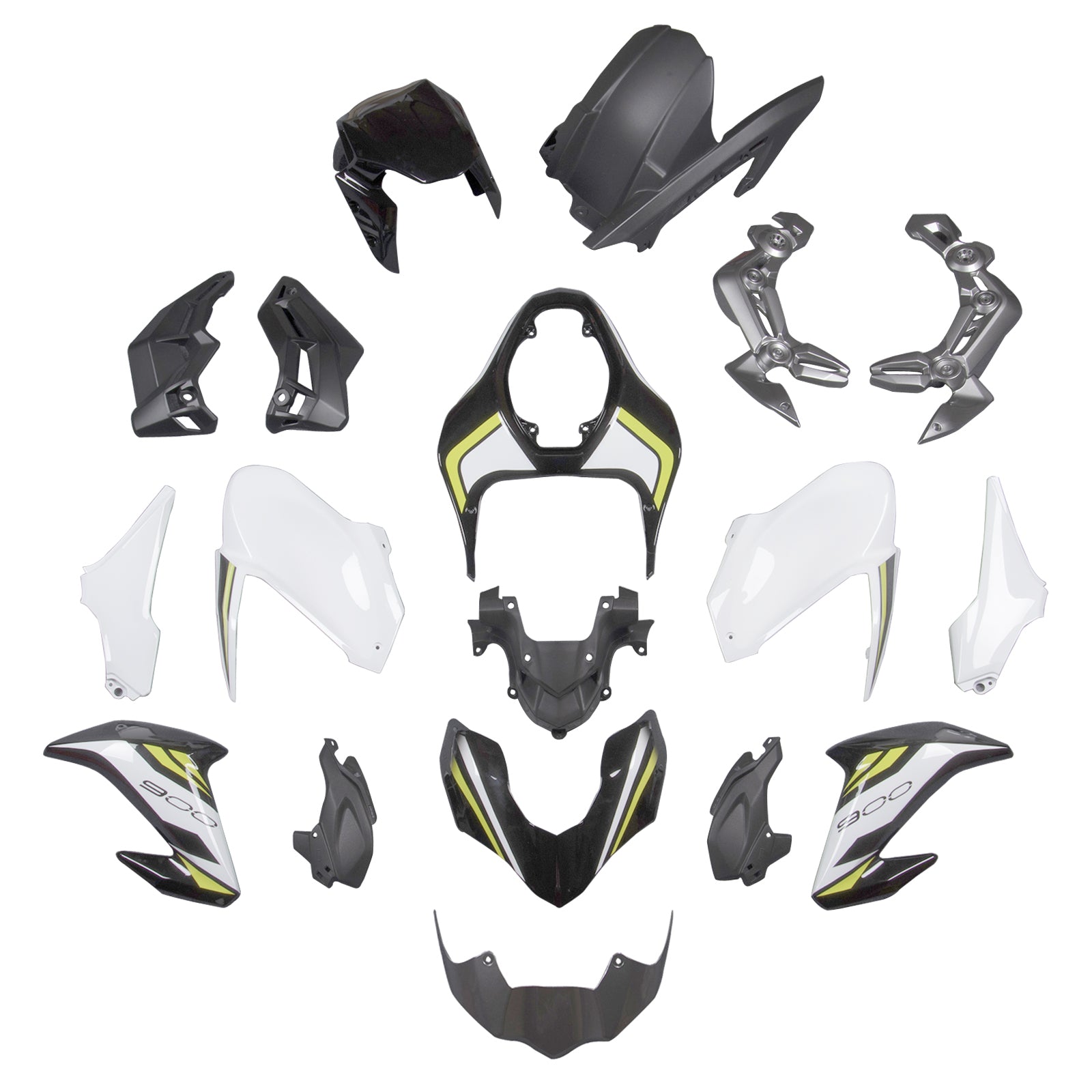 2017-2019 Kawasaki Z900 Injection Plastique ABS Carénage Carénage Blanc