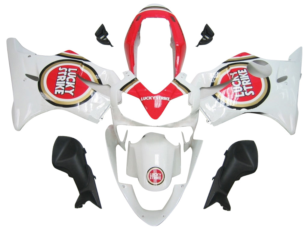 2004-2007 Honda CBR 600 F4i White & Red Lucky Strike Racing Fairings Generic