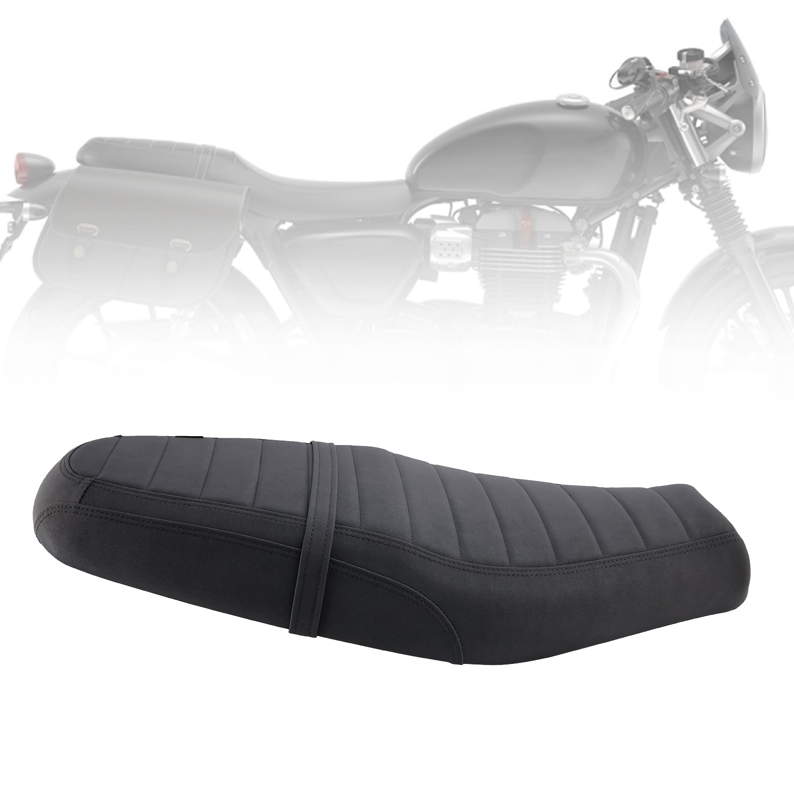 Asiento del pasajero delantero cojín trasero inferior negro para Street Twin Speed ​​Twin BrownS